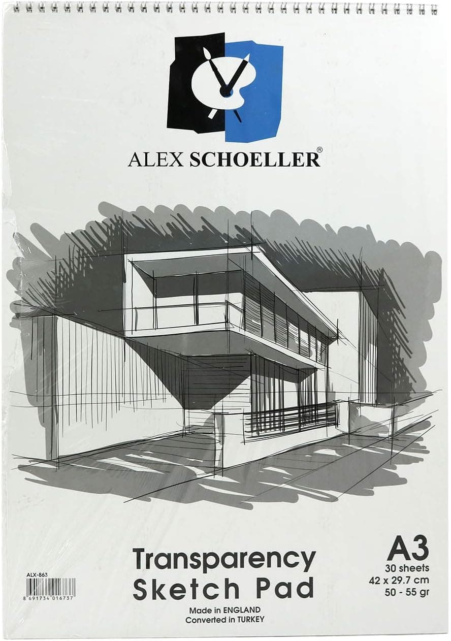 دفتر طراحی فنری Alex Schoeller کاغذ 50/55gr سایز A3، 30 برگی کد A.ESK.BLK.050.03 مدل ALX-863 دفتر طراحی فنری Alex Schoeller کاغذ 50/55gr سایز A3، 30 برگی کد A.ESK.BLK.050.03 مدل ALX-863