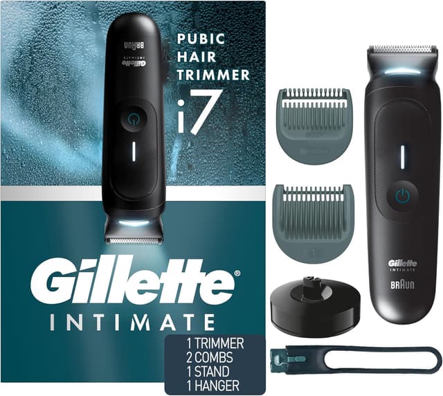 ماشین اصلاح موی ناحیه تناسلی مردانه Gillette ضد آب LED مدل i7 ماشین اصلاح موی ناحیه تناسلی مردانه Gillette ضد آب LED مدل i7