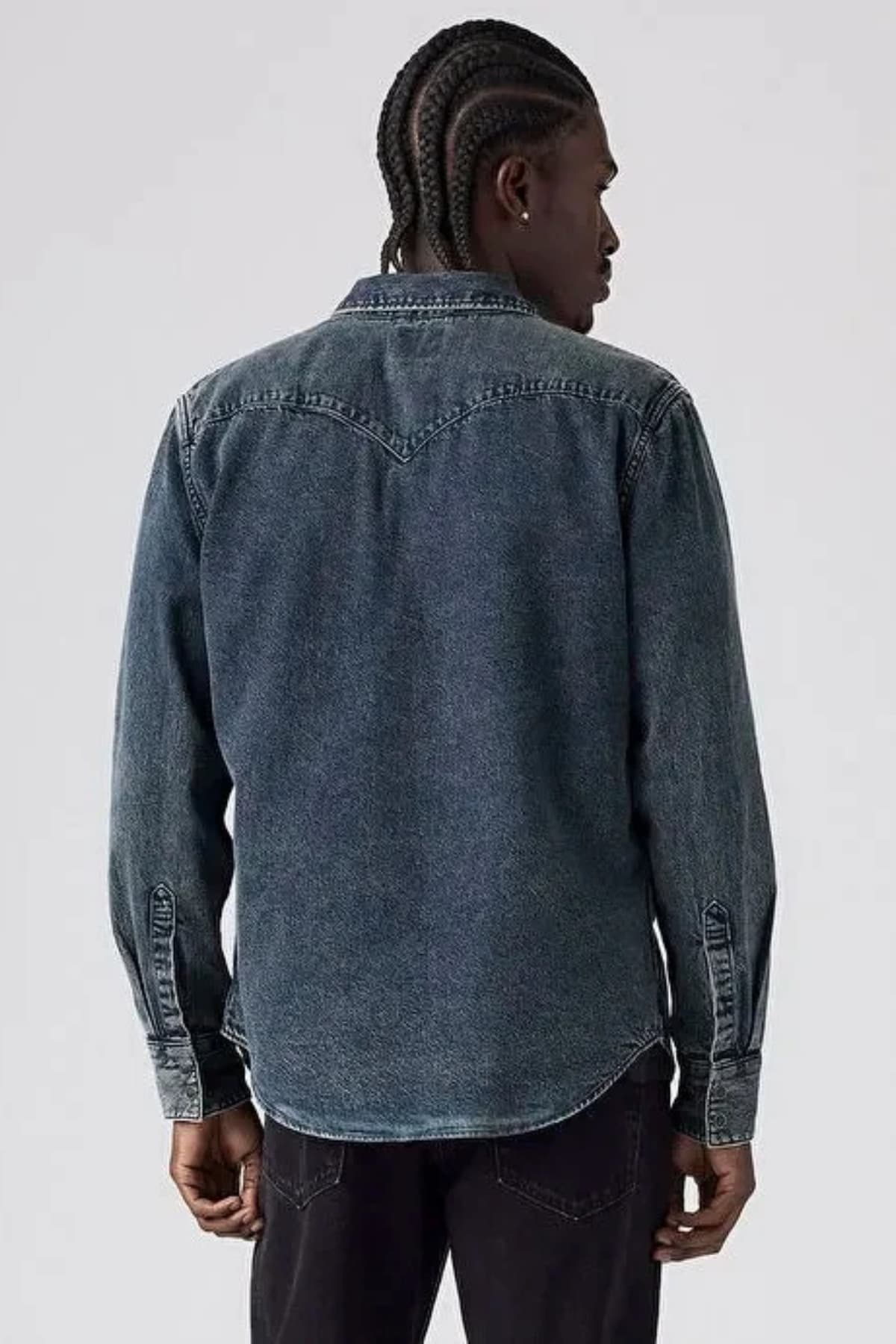 پیراهن دنیم مردانه Levi's سرمهای مدل Barstow Western Standard پیراهن دنیم مردانه Levi's سرمهای مدل Barstow Western Standard