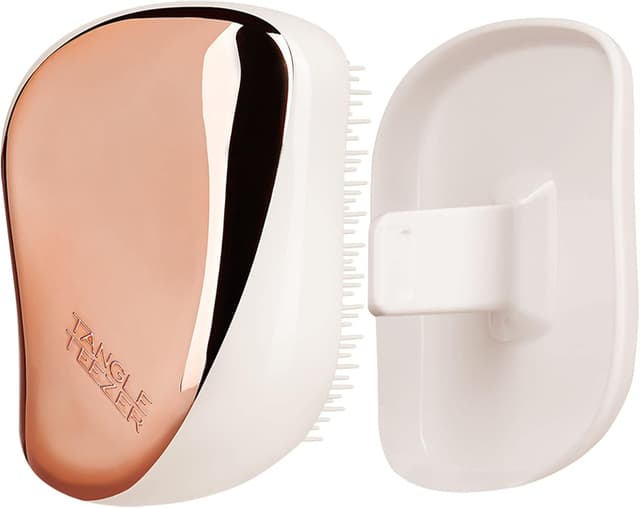 برس مو Tangle Teezer Compact Styler رزگلد عاجی با درب سفری برس مو Tangle Teezer Compact Styler رزگلد عاجی با درب سفری