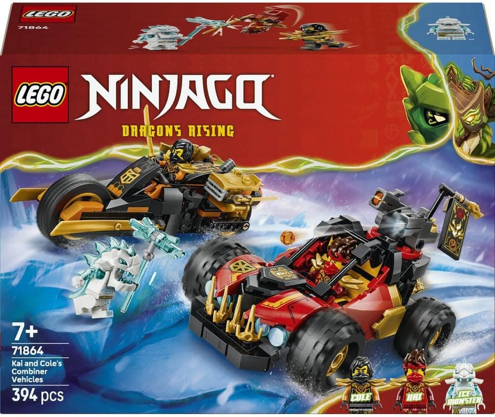 لگو NINJAGO خودروهای ترکیبی کای و کول مدل 71864 لگو NINJAGO خودروهای ترکیبی کای و کول مدل 71864