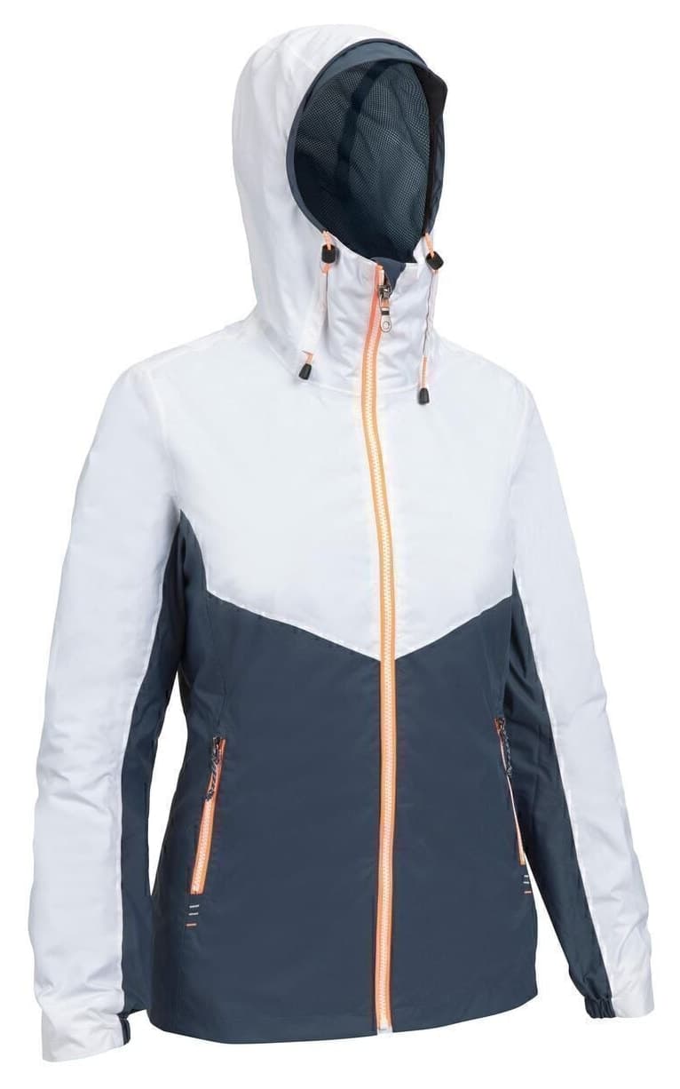 ژاکت زنانه Decathlon Tribord ضدآب قایقرانی مدل Sailing 100 سفید خاکستری ژاکت زنانه Decathlon Tribord ضدآب قایقرانی مدل Sailing 100 سفید خاکستری