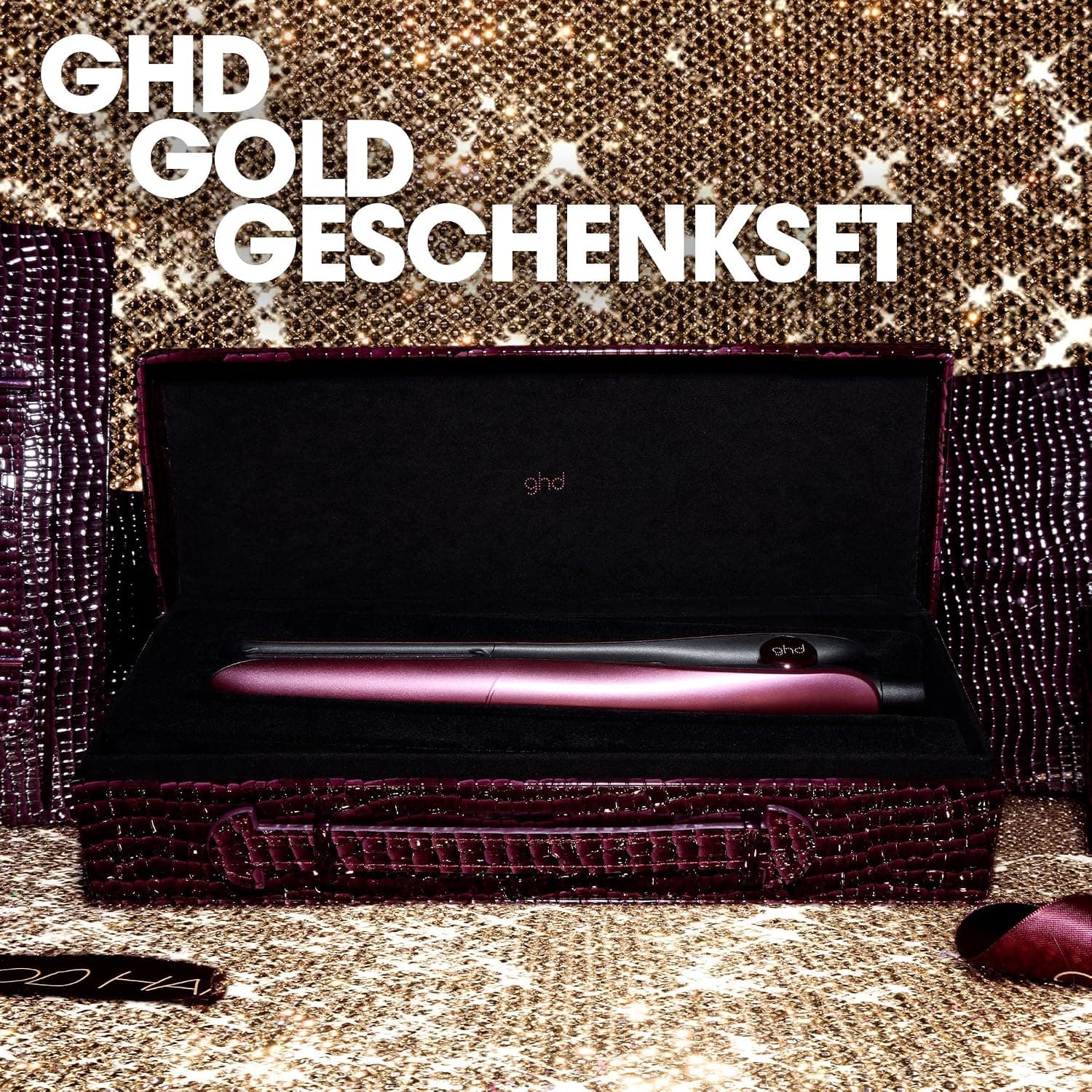 اتو مو ghd Gold با کیف و شانه، ست هدیه گیلاسی اتو مو ghd Gold با کیف و شانه، ست هدیه گیلاسی