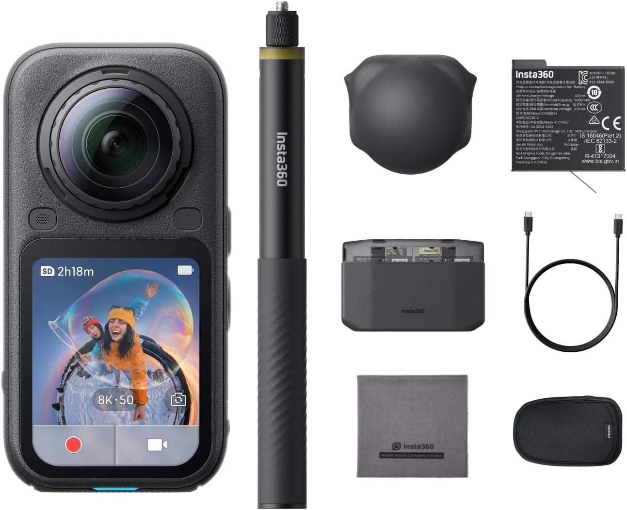 دوربین ۳۶۰ درجه Insta360 با فیلمبرداری 8K بسته Essentials Bundle مدل X6 با گارانتی نماینده ترکیه دوربین ۳۶۰ درجه Insta360 با فیلمبرداری 8K بسته Essentials Bundle مدل X6 با گارانتی نماینده ترکیه