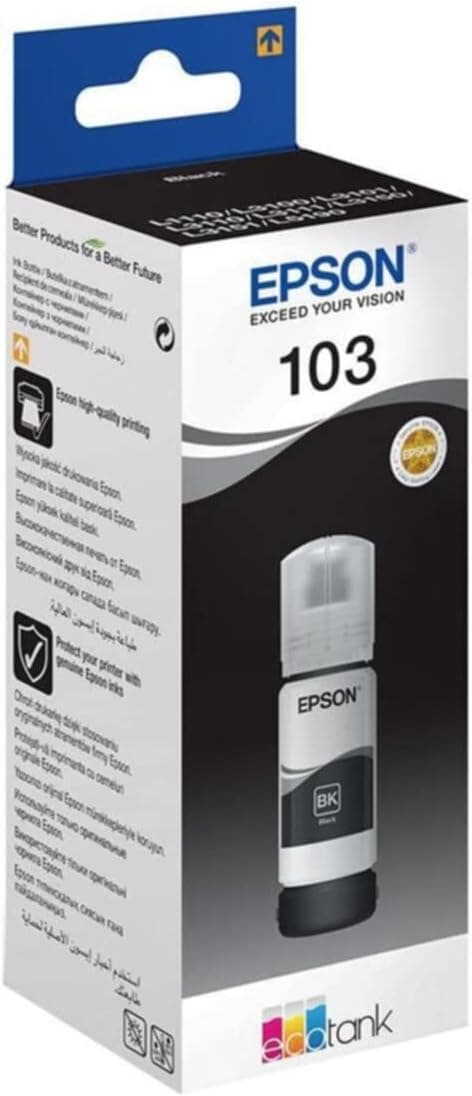 جوهر مشکی شارژ پرینتر Epson مدل 103 Ecotank 65ml جوهر مشکی شارژ پرینتر Epson مدل 103 Ecotank 65ml