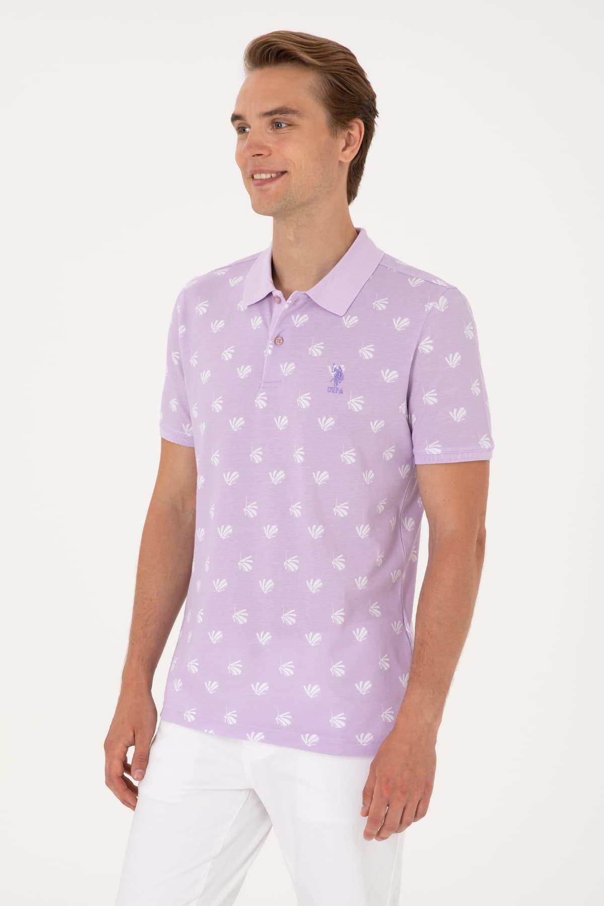 تیشرت مردانه U.S. Polo Assn. فیت معمولی بنفش یقه پولو مدل 50299661-VR034 تیشرت مردانه U.S. Polo Assn. فیت معمولی بنفش یقه پولو مدل 50299661-VR034