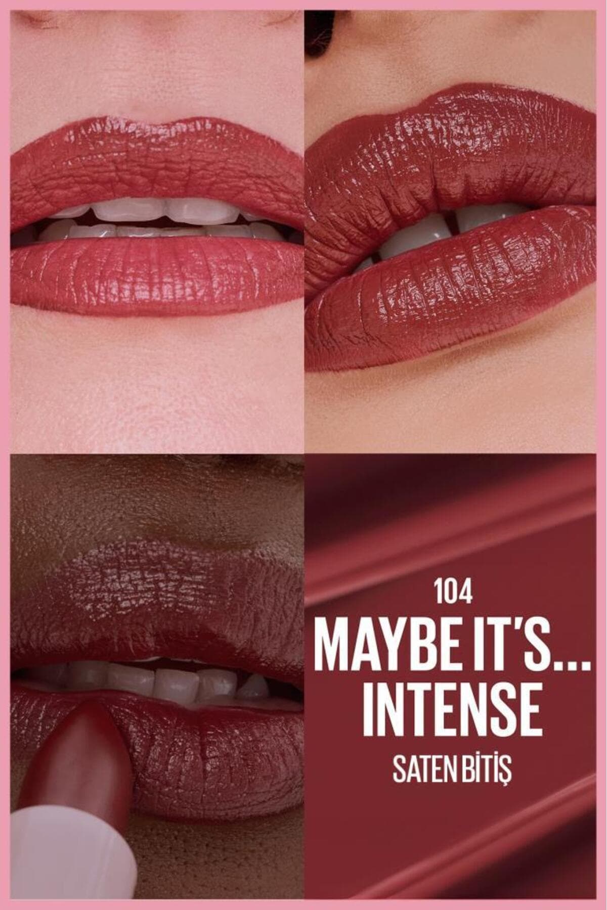 رژ لب Maybelline New York حاوی هیالورونیک اسید مدل 104 Maybe It's Intense رژ لب Maybelline New York حاوی هیالورونیک اسید مدل 104 Maybe It's Intense