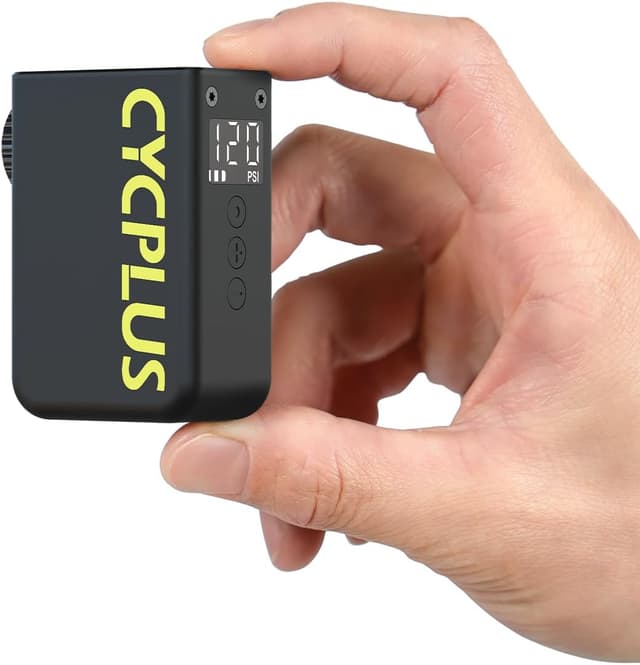 پمپ برقی کوچک دوچرخه CYCPLUS با نمایشگر فشار و توقف خودکار، حداکثر 120 PSI مدل AS2 پمپ برقی کوچک دوچرخه CYCPLUS با نمایشگر فشار و توقف خودکار، حداکثر 120 PSI مدل AS2