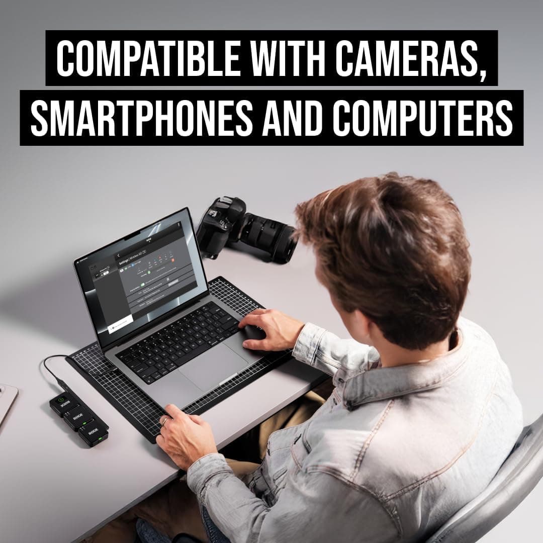 ست میکروفون بیسیم RØDE با دو فرستنده و قابلیت ضبط 32-bit مدل Wireless GO (Gen 3) ست میکروفون بیسیم RØDE با دو فرستنده و قابلیت ضبط 32-bit مدل Wireless GO (Gen 3)
