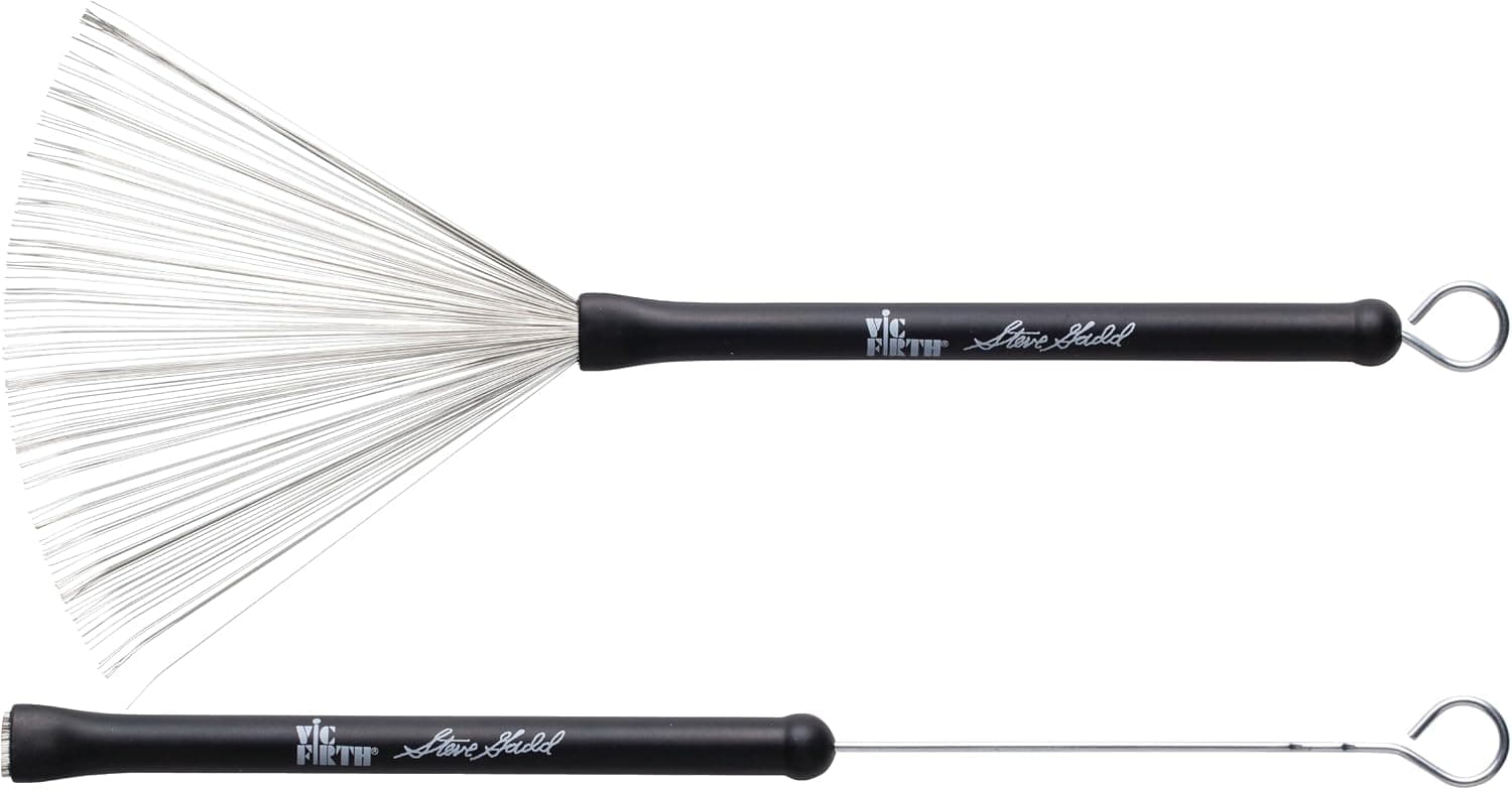 چوب درامز جفتی Vic Firth Signature Steve Gadd مشکی نایلونی هیکوری چوب درامز جفتی Vic Firth Signature Steve Gadd مشکی نایلونی هیکوری