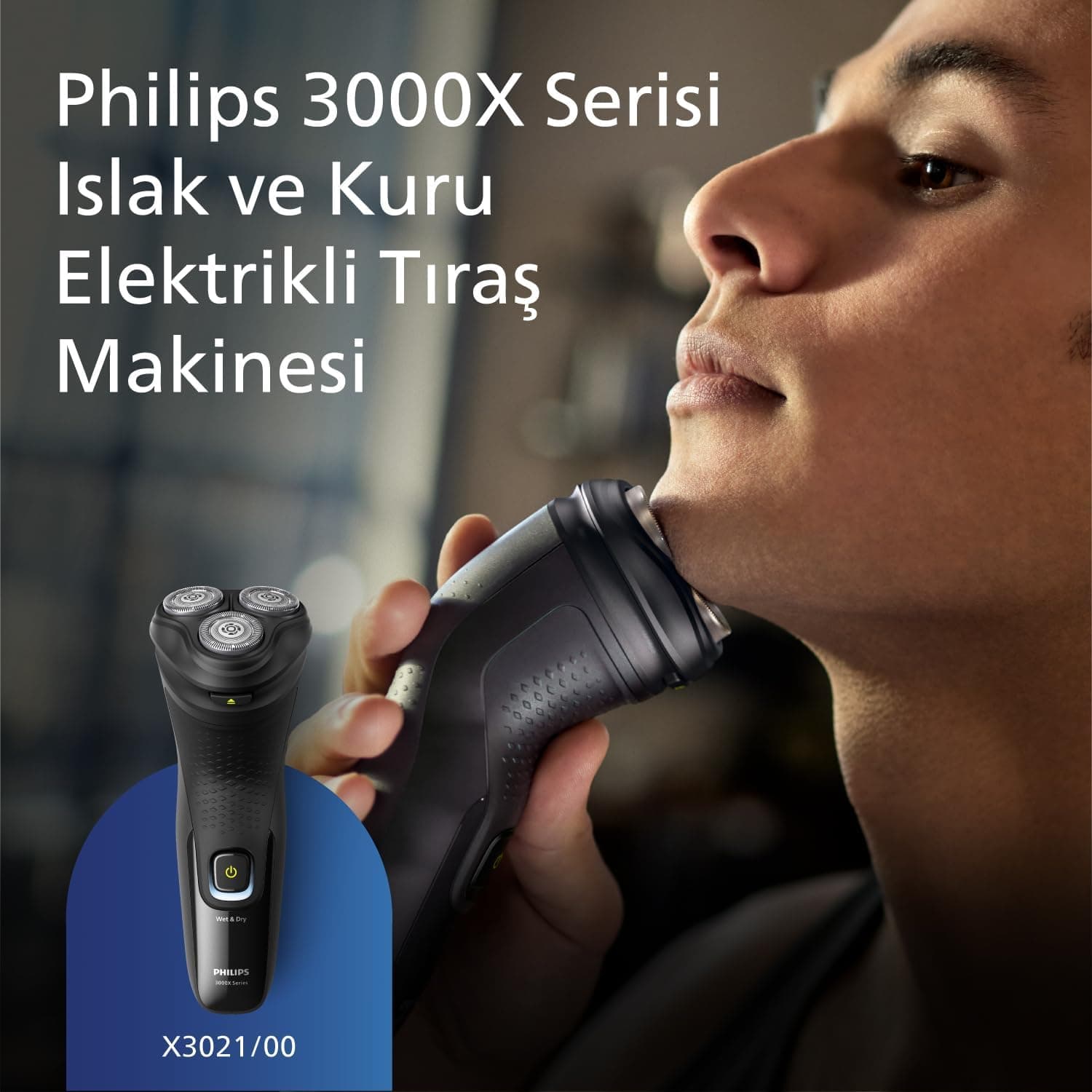 ماشین اصلاح مردانه PHILIPS سری 3000X با تیغه PowerCut، سری انعطافپذیر 5D، اصلاح خشک و مرطوب، مدل X3021/00 ماشین اصلاح مردانه PHILIPS سری 3000X با تیغه PowerCut، سری انعطافپذیر 5D، اصلاح خشک و مرطوب، مدل X3021/00