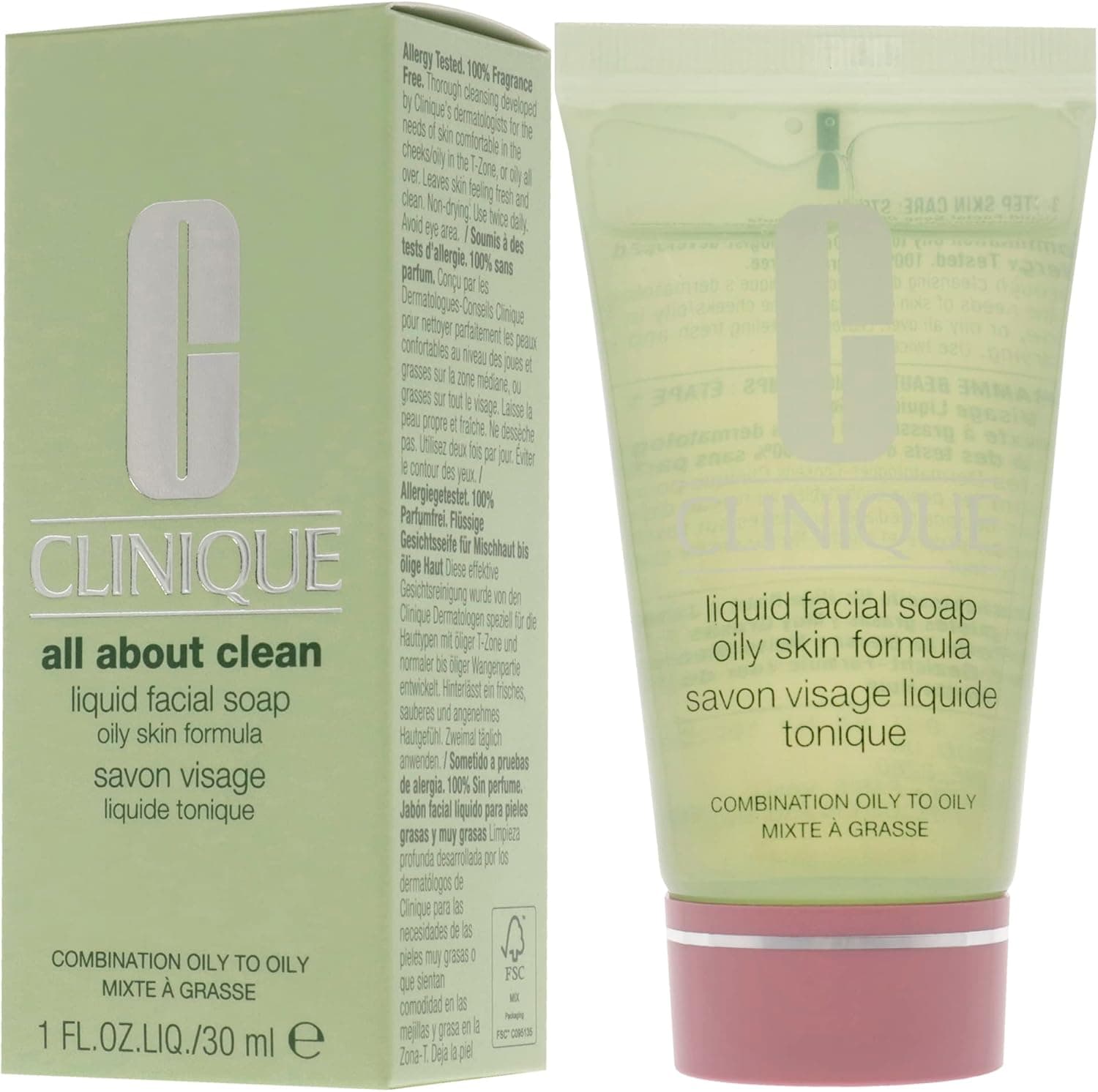 صابون مایع صورت یونیسکس Clinique ملایم All About Clean 1 oz صابون مایع صورت یونیسکس Clinique ملایم All About Clean 1 oz