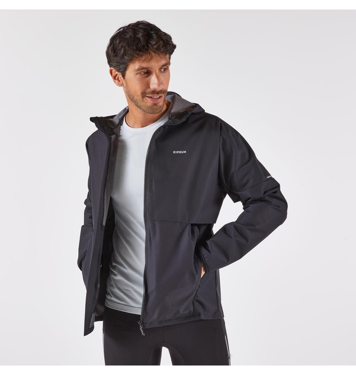 بارانی مردانه Decathlon Kiprun سیاه مدل Run 100 بارانی مردانه Decathlon Kiprun سیاه مدل Run 100