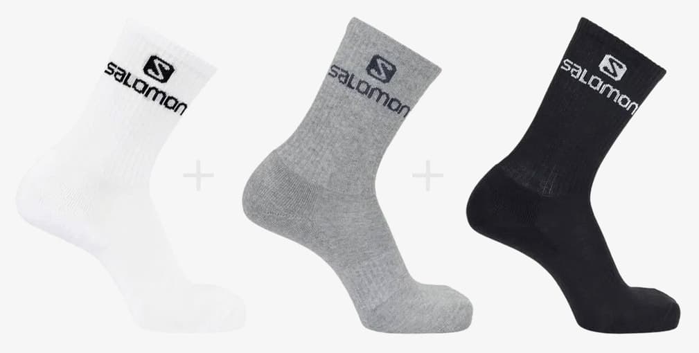 جوراب یونیسکس Salomon Everyday Crew مدل LC1445300 3 عددی سیاه-خاکستری-سفید جوراب یونیسکس Salomon Everyday Crew مدل LC1445300 3 عددی سیاه-خاکستری-سفید