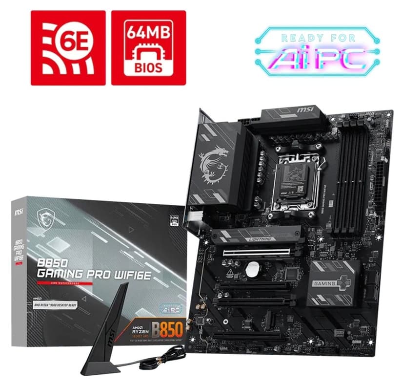مادربرد MSI گیمینگ AM5 DDR5 مدل B850 GAMING PRO WIFI6E مادربرد MSI گیمینگ AM5 DDR5 مدل B850 GAMING PRO WIFI6E