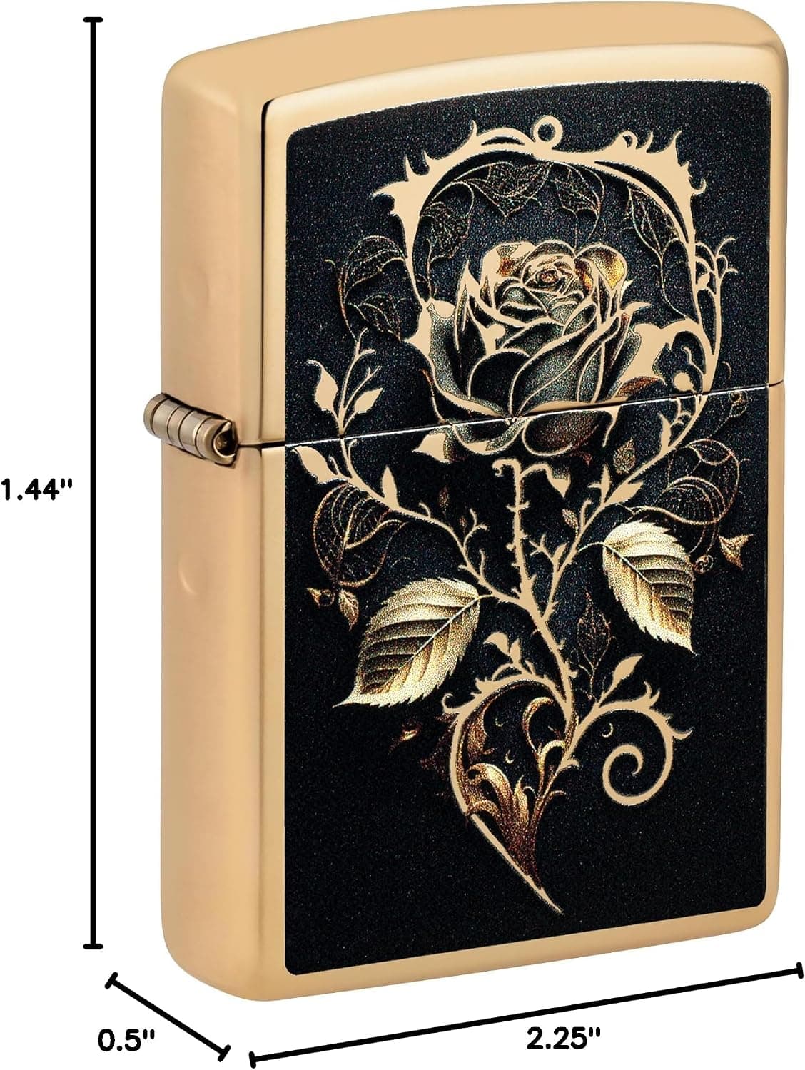 فندک Zippo ضدباد قابل پرشدن برنجی رز طلایی با جعبه هدیه فندک Zippo ضدباد قابل پرشدن برنجی رز طلایی با جعبه هدیه