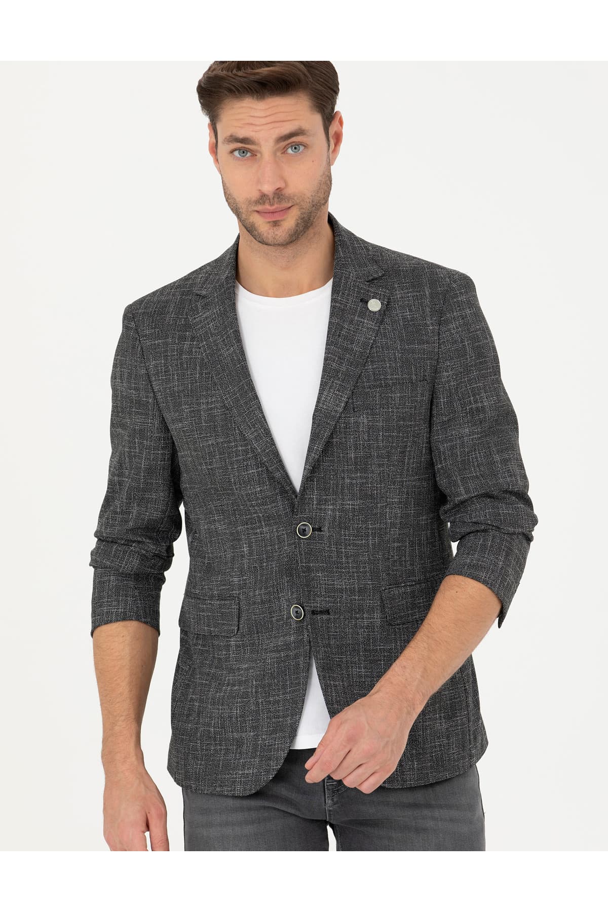 کت مشکی فیت اسلیم Pierre Cardin مدل 50288523-VR046 کت مشکی فیت اسلیم Pierre Cardin مدل 50288523-VR046