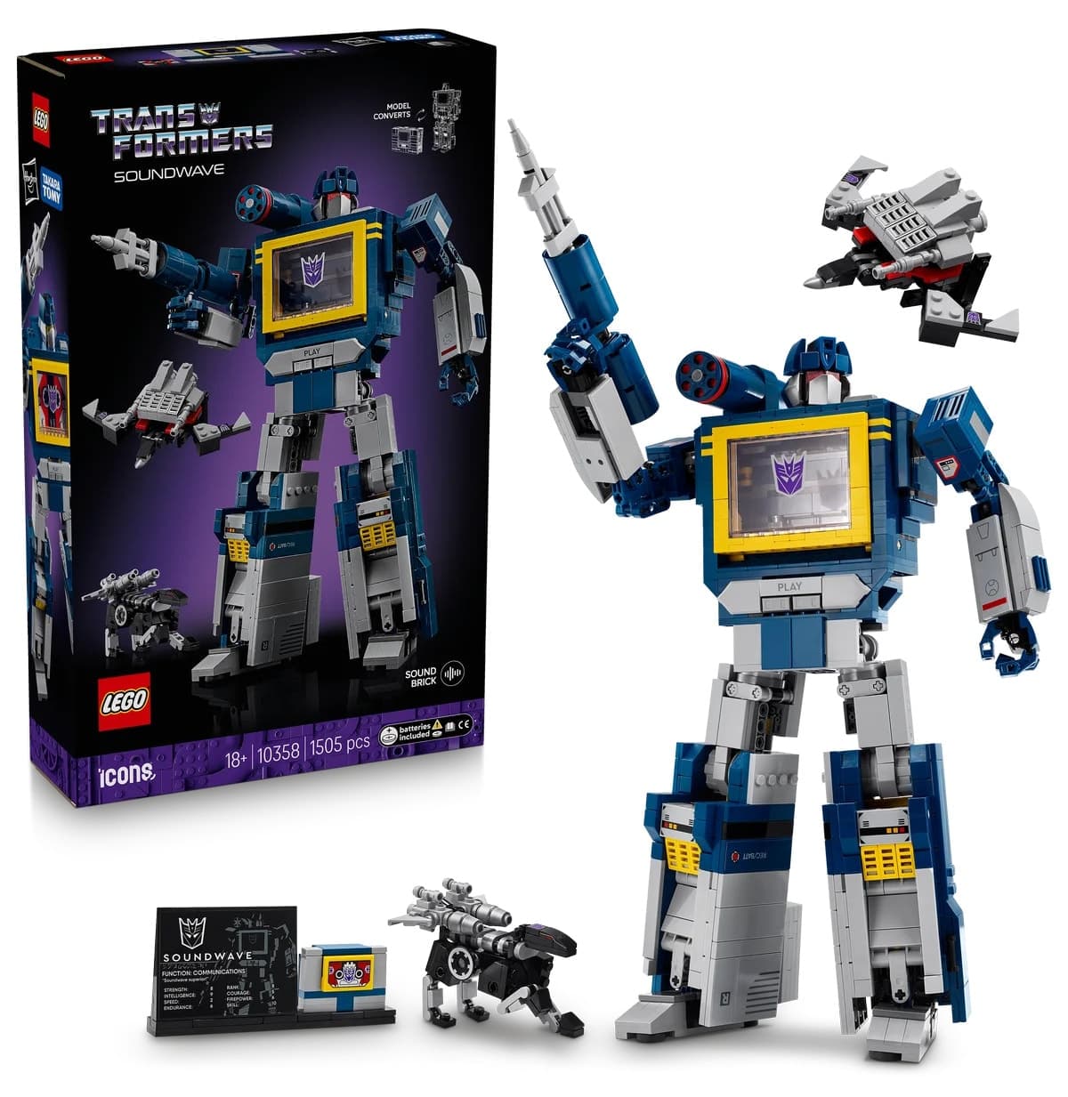 لگو Icons Transformers Soundwave مدل 10358 با 1505 قطعه لگو Icons Transformers Soundwave مدل 10358 با 1505 قطعه