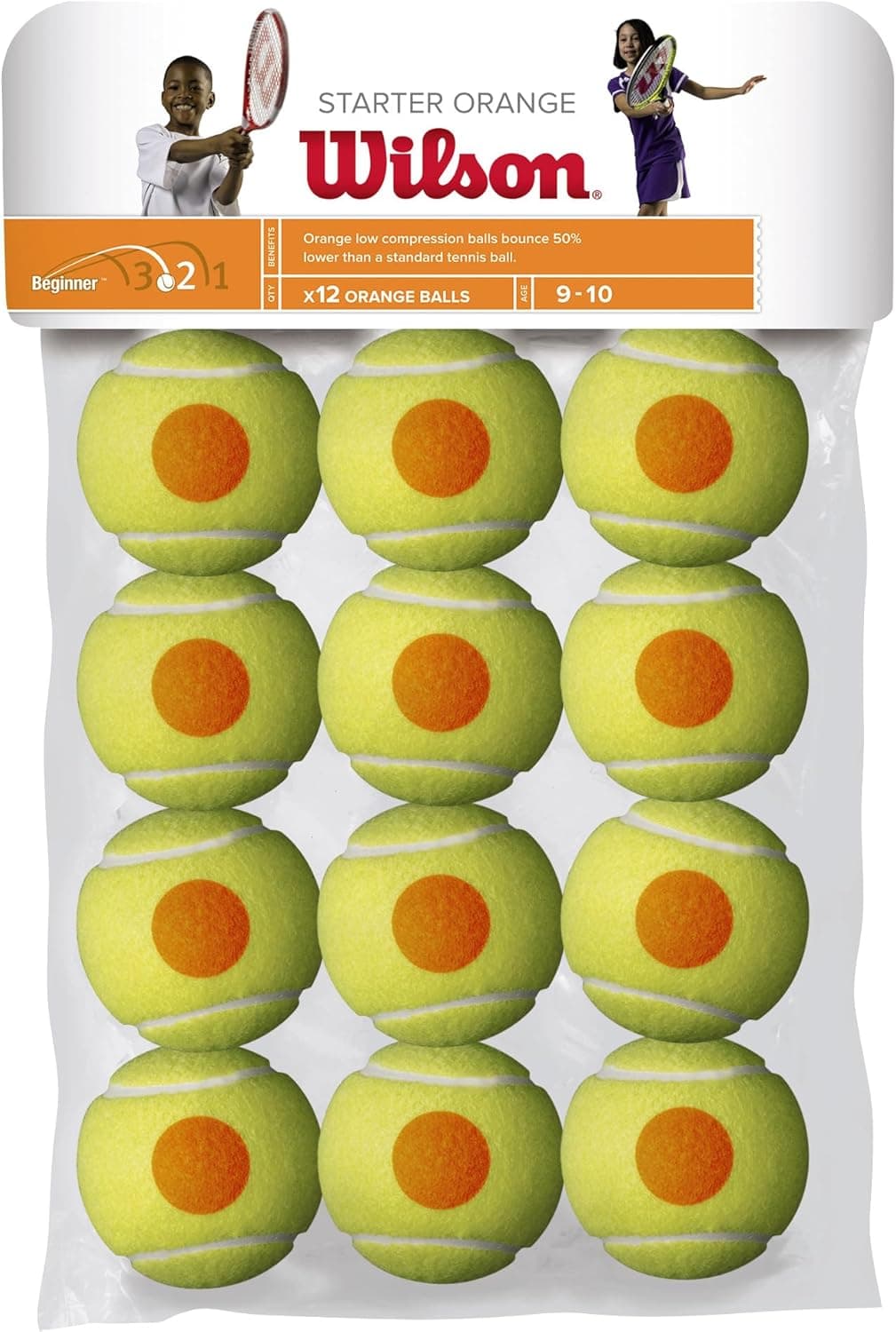 توپ تنیس Wilson مدل Starter زرد نارنجی توپ تنیس Wilson مدل Starter زرد نارنجی