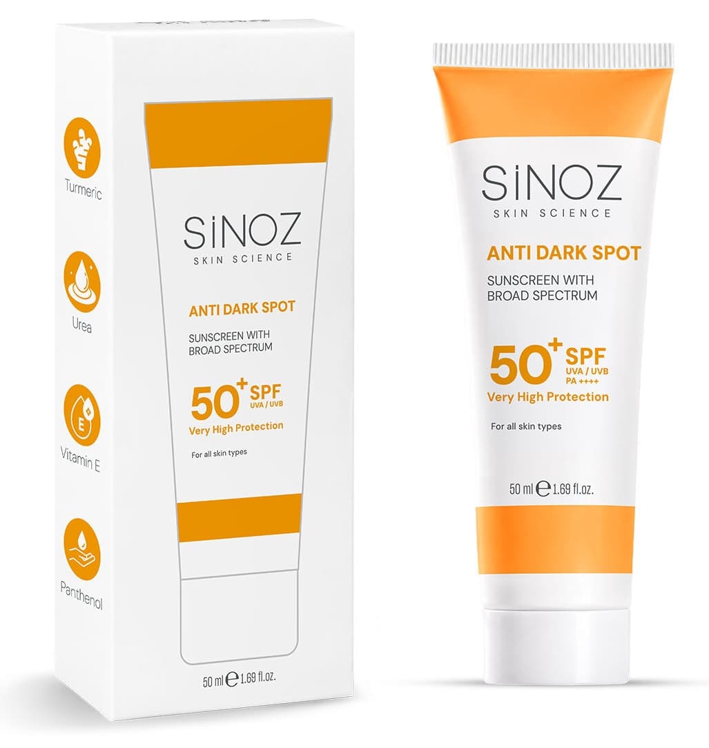 کرم ضد آفتاب صورت Sinoz SPF50+ ضدلک همه انواع پوست 50 ml کرم ضد آفتاب صورت Sinoz SPF50+ ضدلک همه انواع پوست 50 ml
