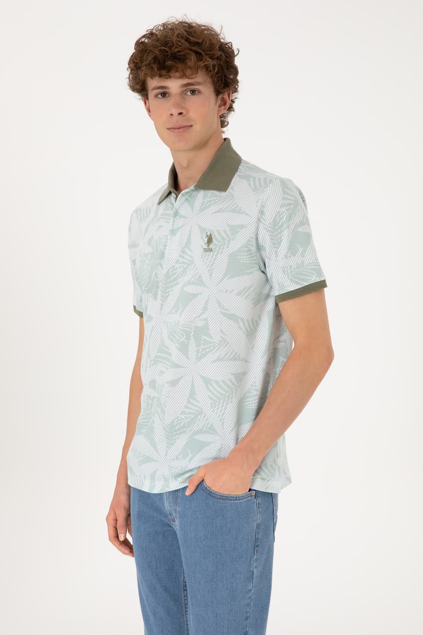 تیشرت مردانه U.S. Polo Assn. فیت معمولی یقه پولو سبز آبی مدل 50306854-VR048 تیشرت مردانه U.S. Polo Assn. فیت معمولی یقه پولو سبز آبی مدل 50306854-VR048
