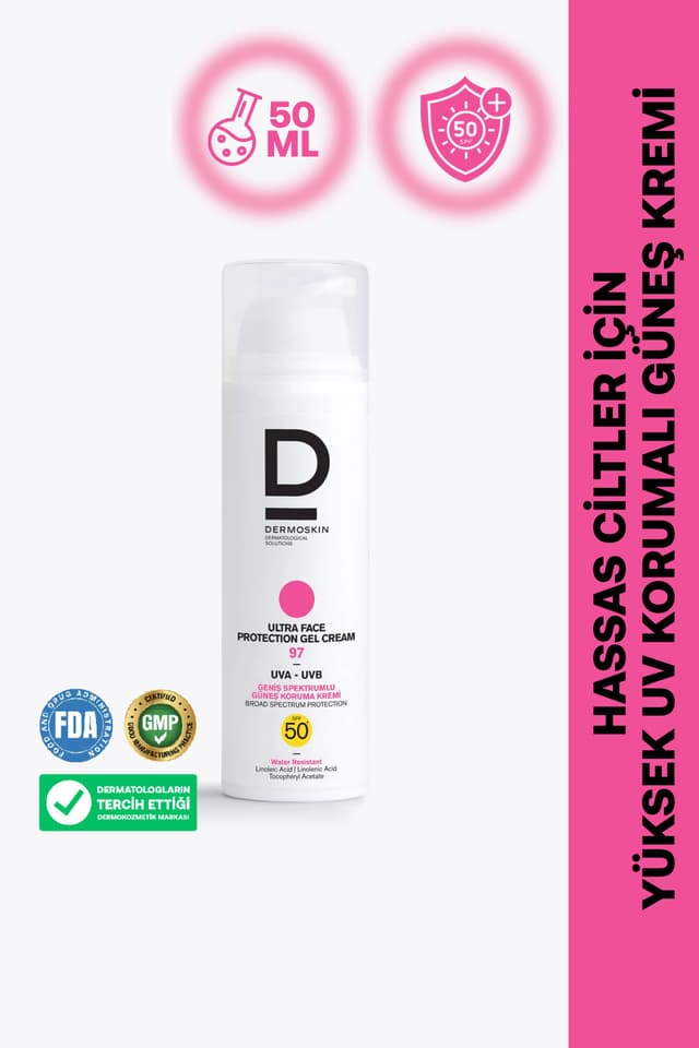 کرم ضد آفتاب Dermoskin SPF 50+ با محافظت طیف گسترده UVA و UVB کرم ضد آفتاب Dermoskin SPF 50+ با محافظت طیف گسترده UVA و UVB