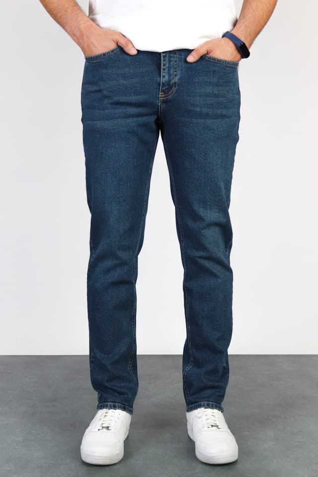 شلوار جین مردانه HLT JEANS فیت معمولی لایکرا آبی اقیانوسی مدل HLTHE001976 شلوار جین مردانه HLT JEANS فیت معمولی لایکرا آبی اقیانوسی مدل HLTHE001976