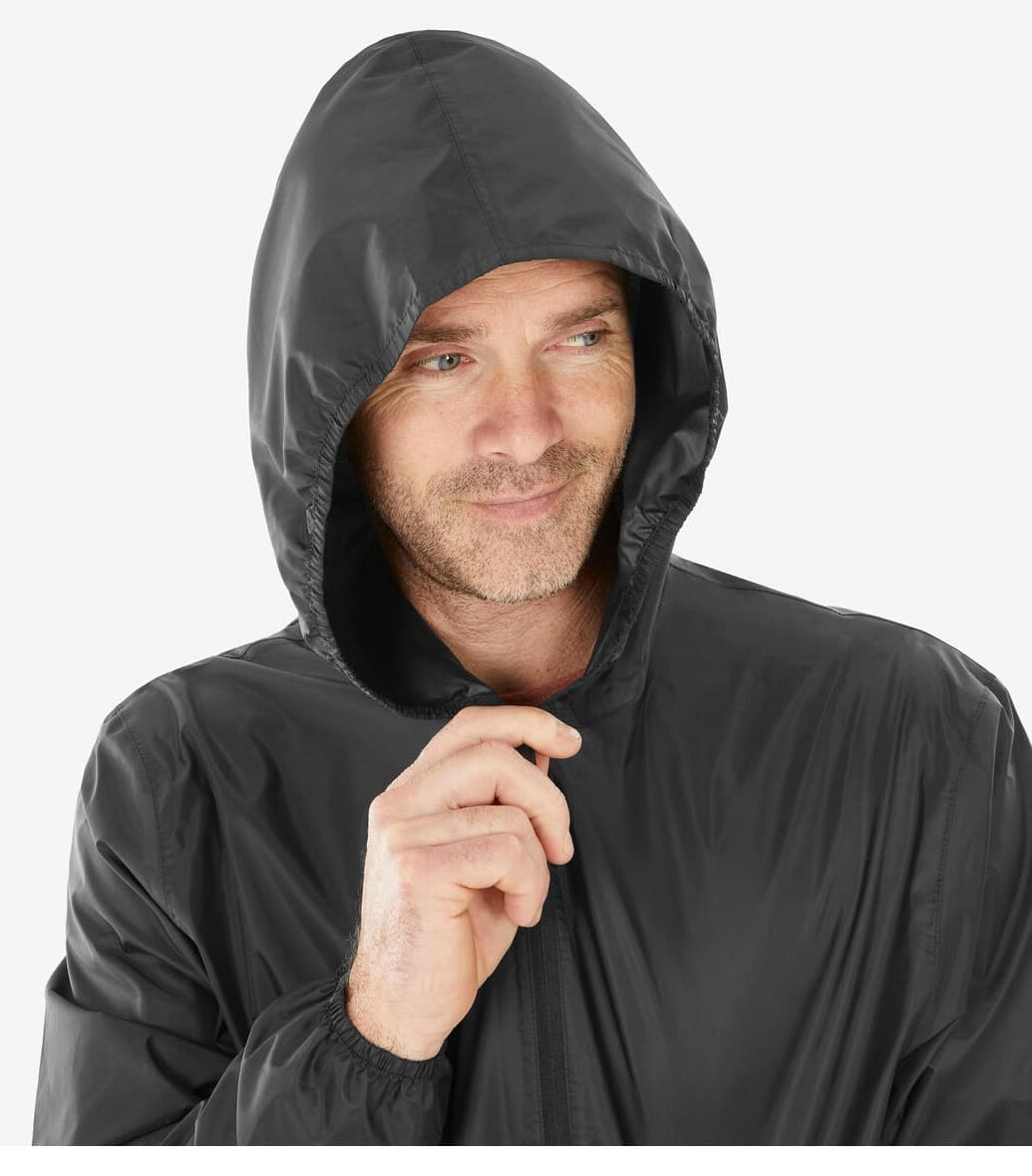 بارانی مردانه Decathlon Quechua اوتدور سیاه مدل Raincut بارانی مردانه Decathlon Quechua اوتدور سیاه مدل Raincut