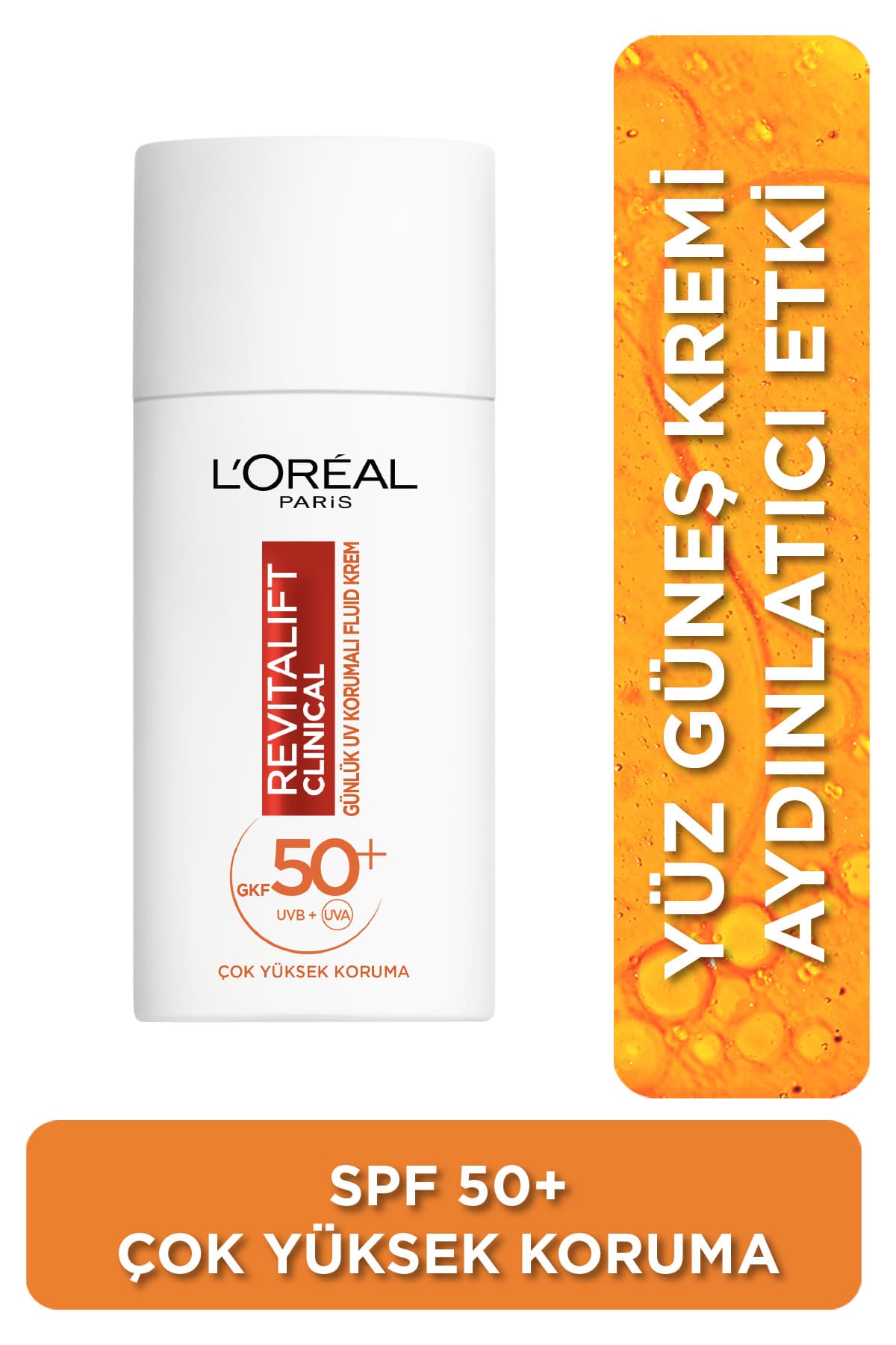 کرم ضدآفتاب صورت L'Oreal Paris روشنکننده با محافظت UV و SPF 50+ حاوی ویتامینهای C و E 50ml کرم ضدآفتاب صورت L'Oreal Paris روشنکننده با محافظت UV و SPF 50+ حاوی ویتامینهای C و E 50ml