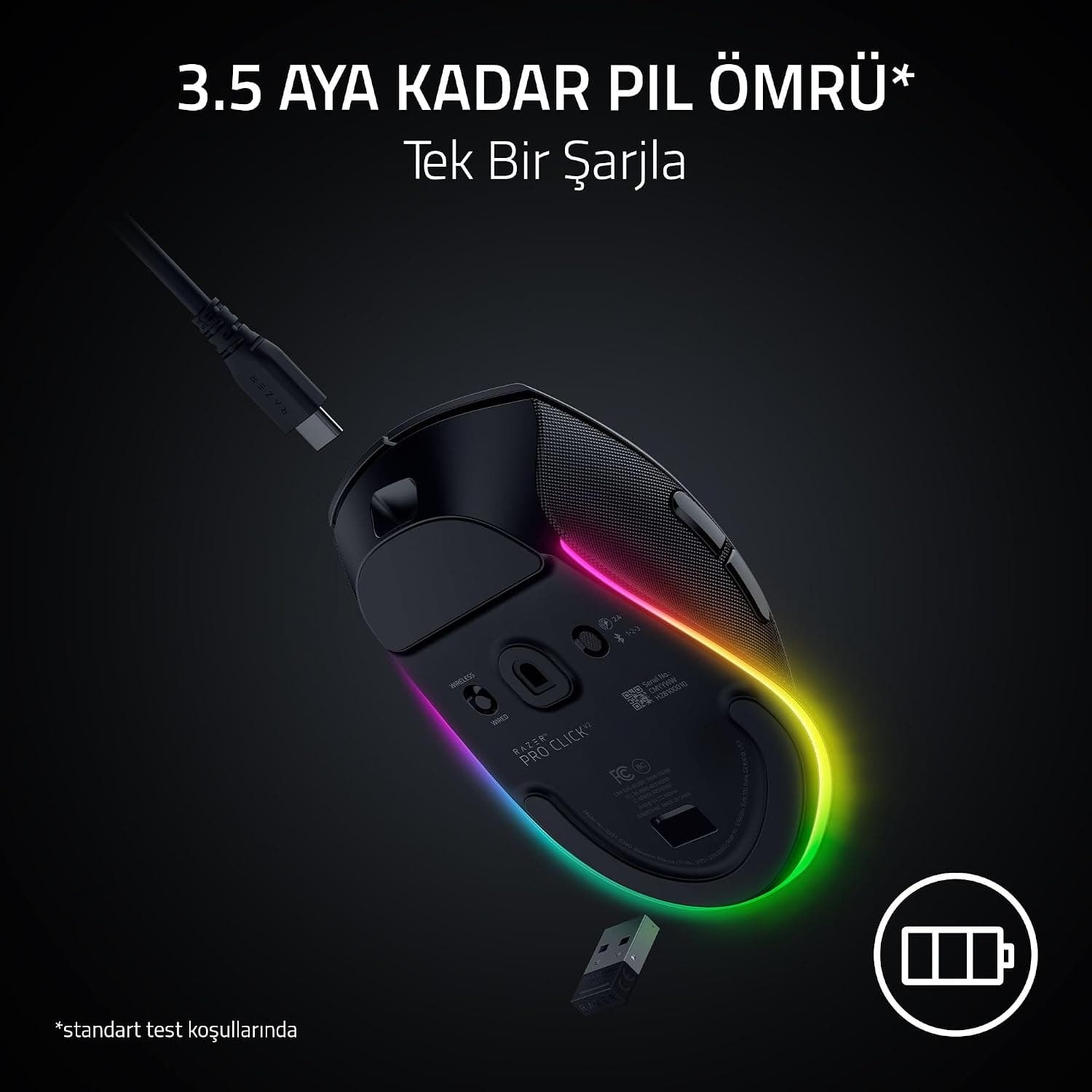 موس بیسیم ارگونومیک Razer Pro Click V2 با AI Prompt Assist و حسگر نوری 30K، مشکی موس بیسیم ارگونومیک Razer Pro Click V2 با AI Prompt Assist و حسگر نوری 30K، مشکی
