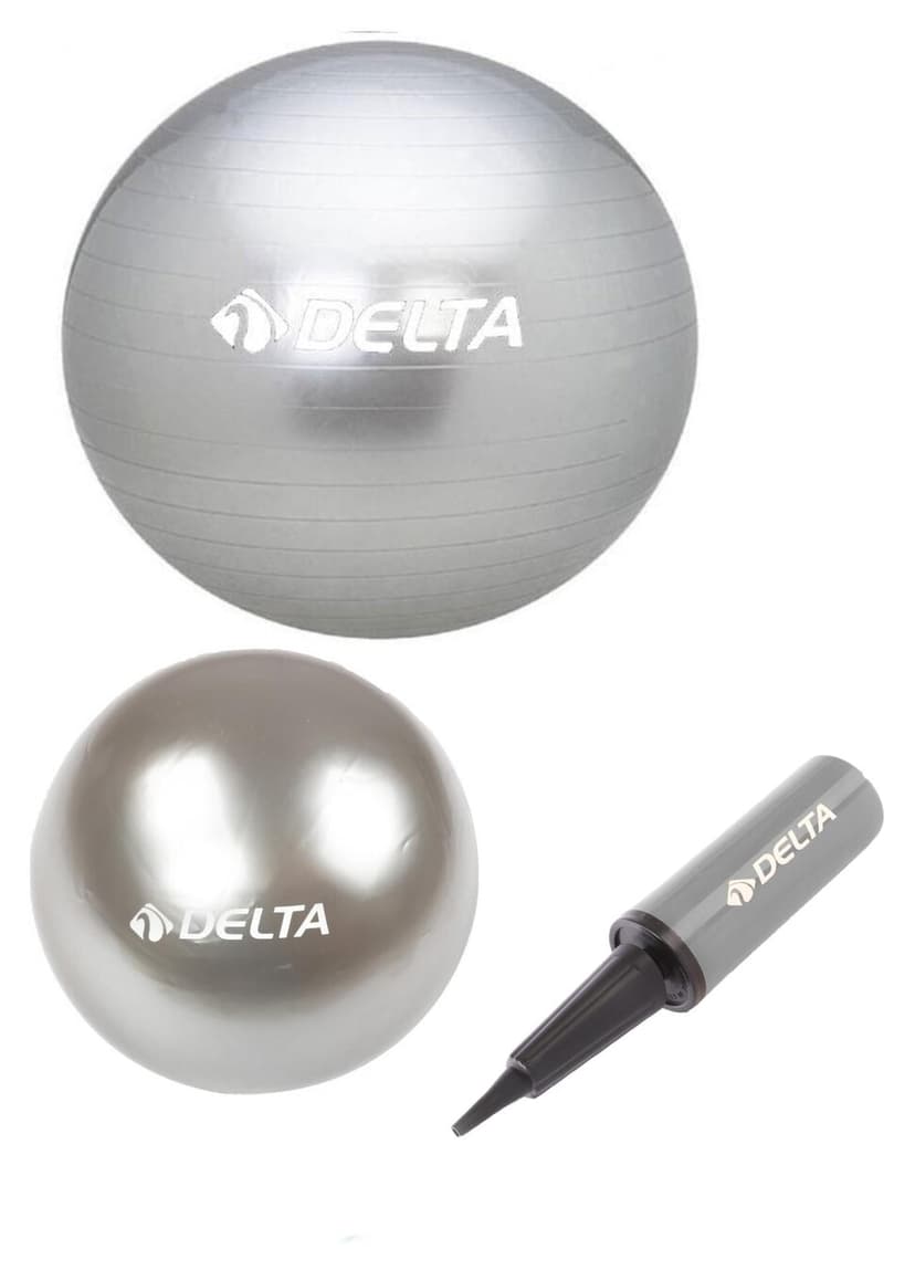 ست توپ پیلاتس Delta مناسب قد 160 تا 169 Cm با توپ 65 Cm، توپ تعادل 25 Cm و پمپ ست توپ پیلاتس Delta مناسب قد 160 تا 169 Cm با توپ 65 Cm، توپ تعادل 25 Cm و پمپ