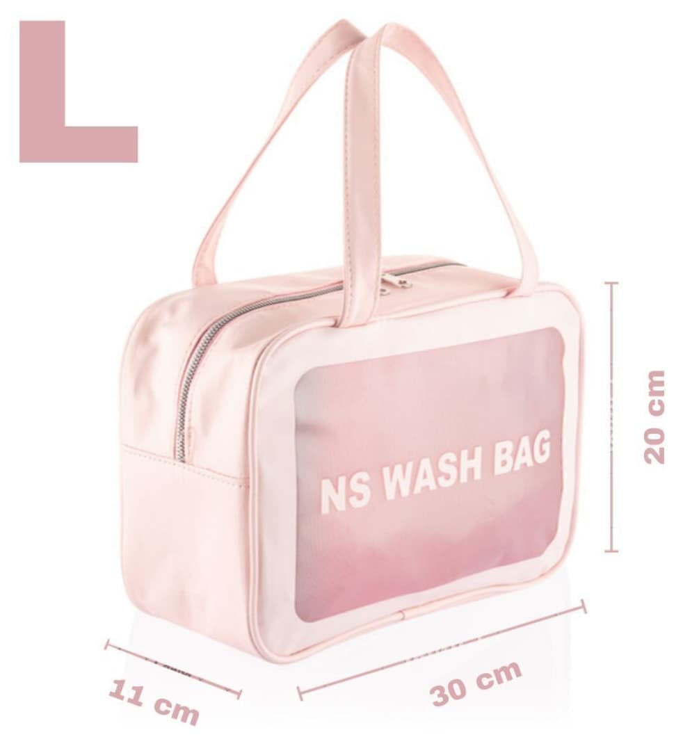 کیف آرایشی شفاف پسرانه NS reliable مسافرتی سایز L کیف آرایشی شفاف پسرانه NS reliable مسافرتی سایز L