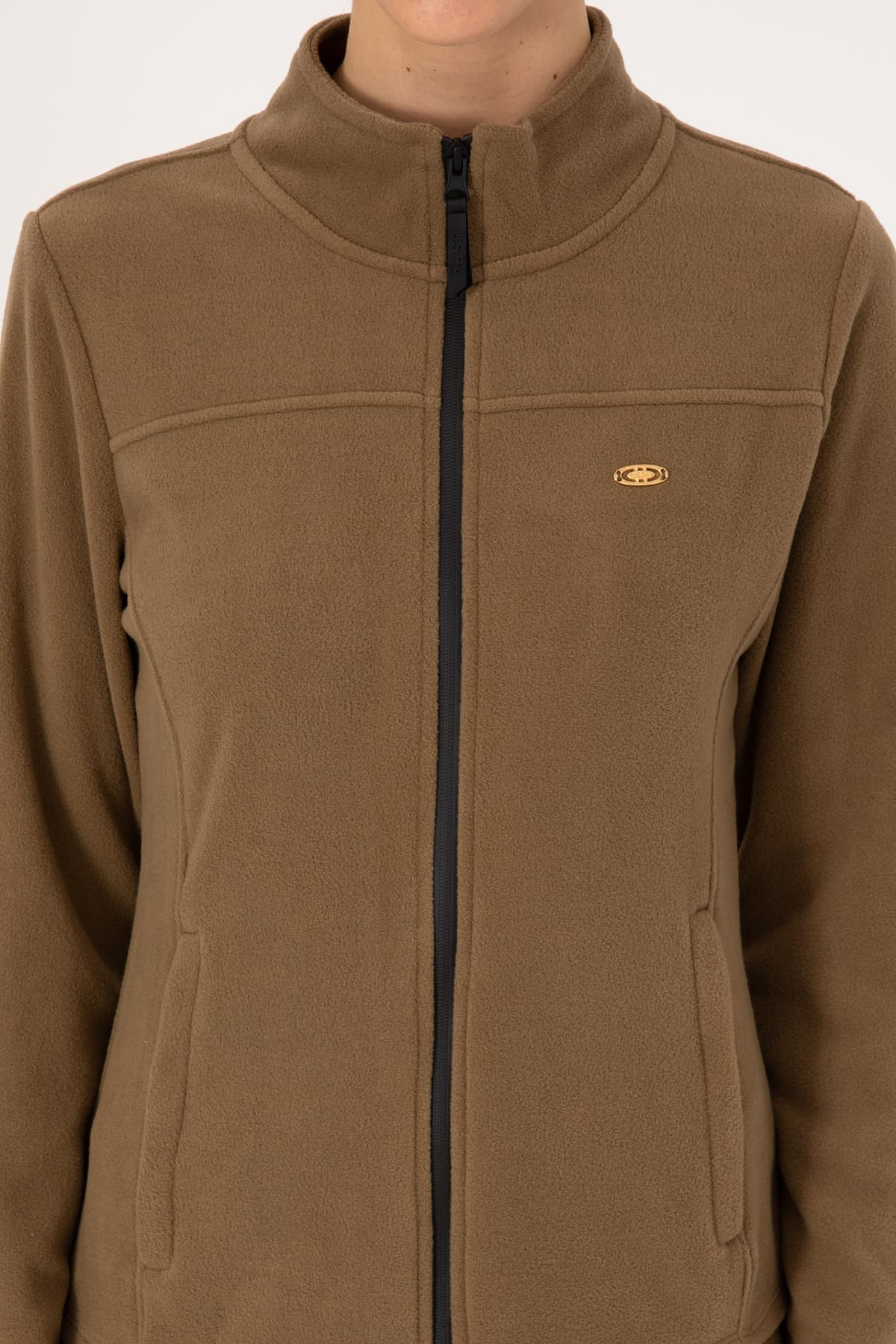 سوئیشرت پولار زنانه U.S. Polo Assn. خاکی یقه ایستاده زیپدار مدل 50316729-VR027 سوئیشرت پولار زنانه U.S. Polo Assn. خاکی یقه ایستاده زیپدار مدل 50316729-VR027
