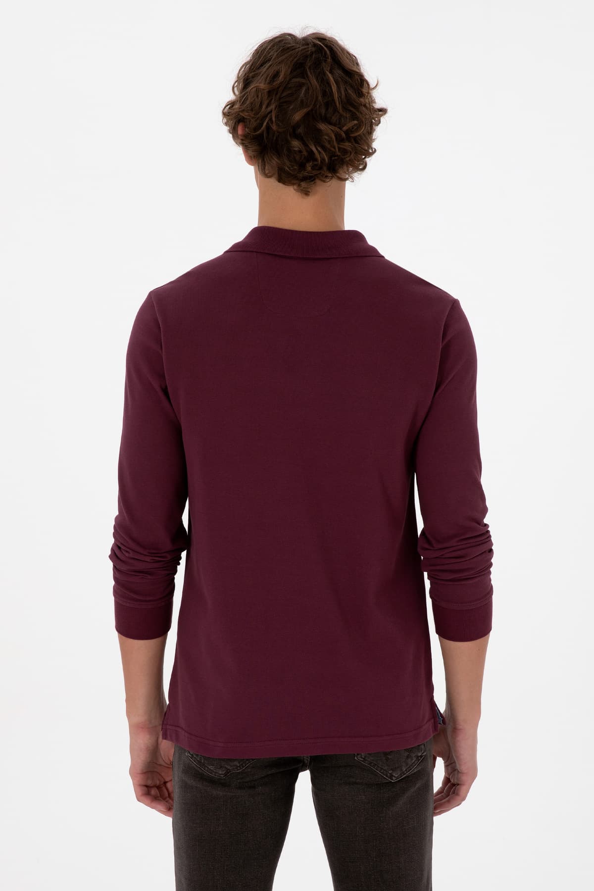 سوئیشرت مردانه U.S. Polo Assn. فیت معمولی یقه پولو بوردو تیره مدل 50307757-VR177 سوئیشرت مردانه U.S. Polo Assn. فیت معمولی یقه پولو بوردو تیره مدل 50307757-VR177