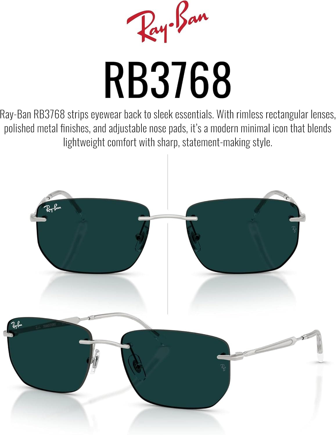 عینک آفتابی یونیسکس Ray-Ban مدل 0RB 3768 003/M1 56 عینک آفتابی یونیسکس Ray-Ban مدل 0RB 3768 003/M1 56