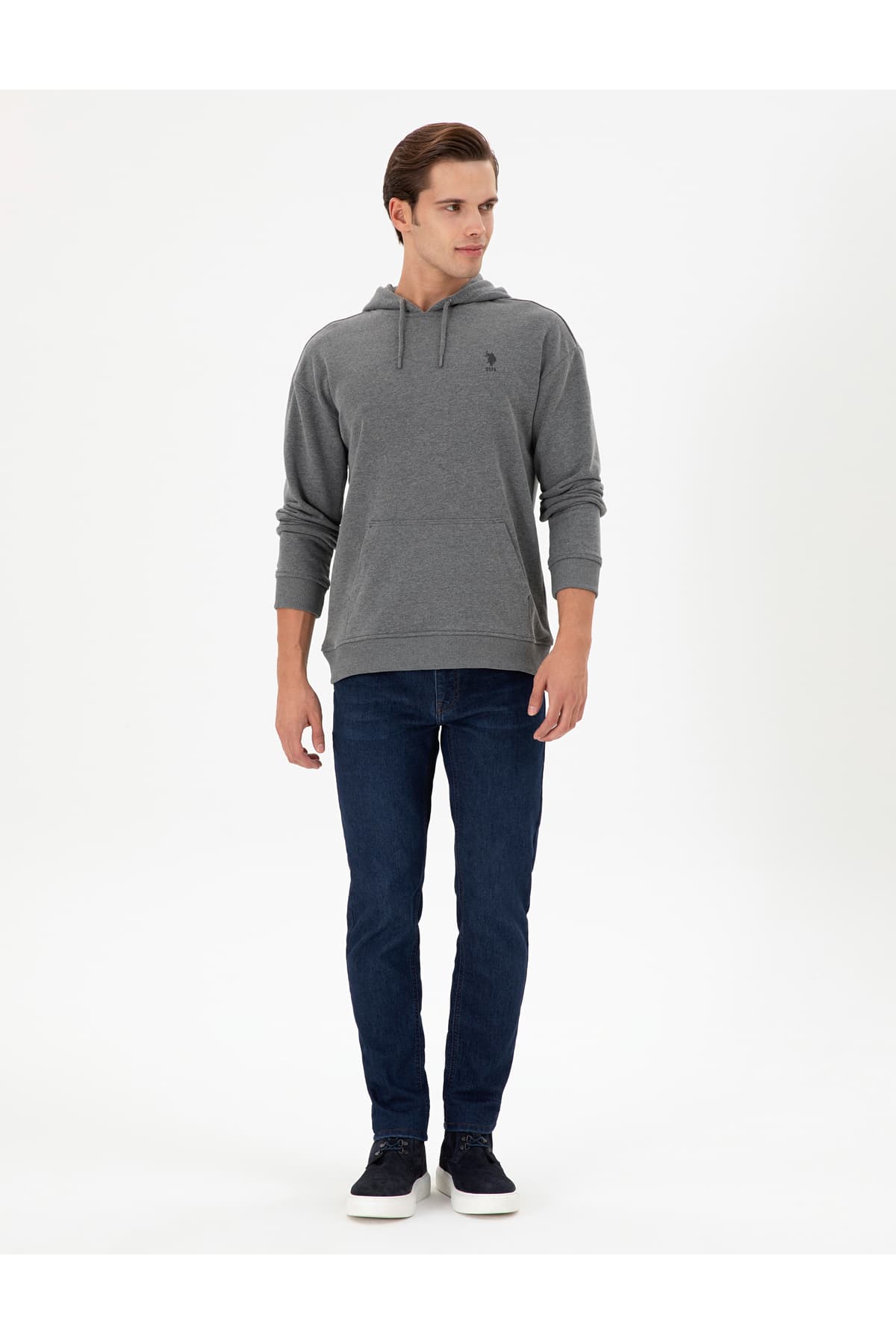 سوئیشرت مردانه U.S. Polo Assn. ساده رنگ آنتراسیت ملانژ مدل 50298271-VR081 سوئیشرت مردانه U.S. Polo Assn. ساده رنگ آنتراسیت ملانژ مدل 50298271-VR081