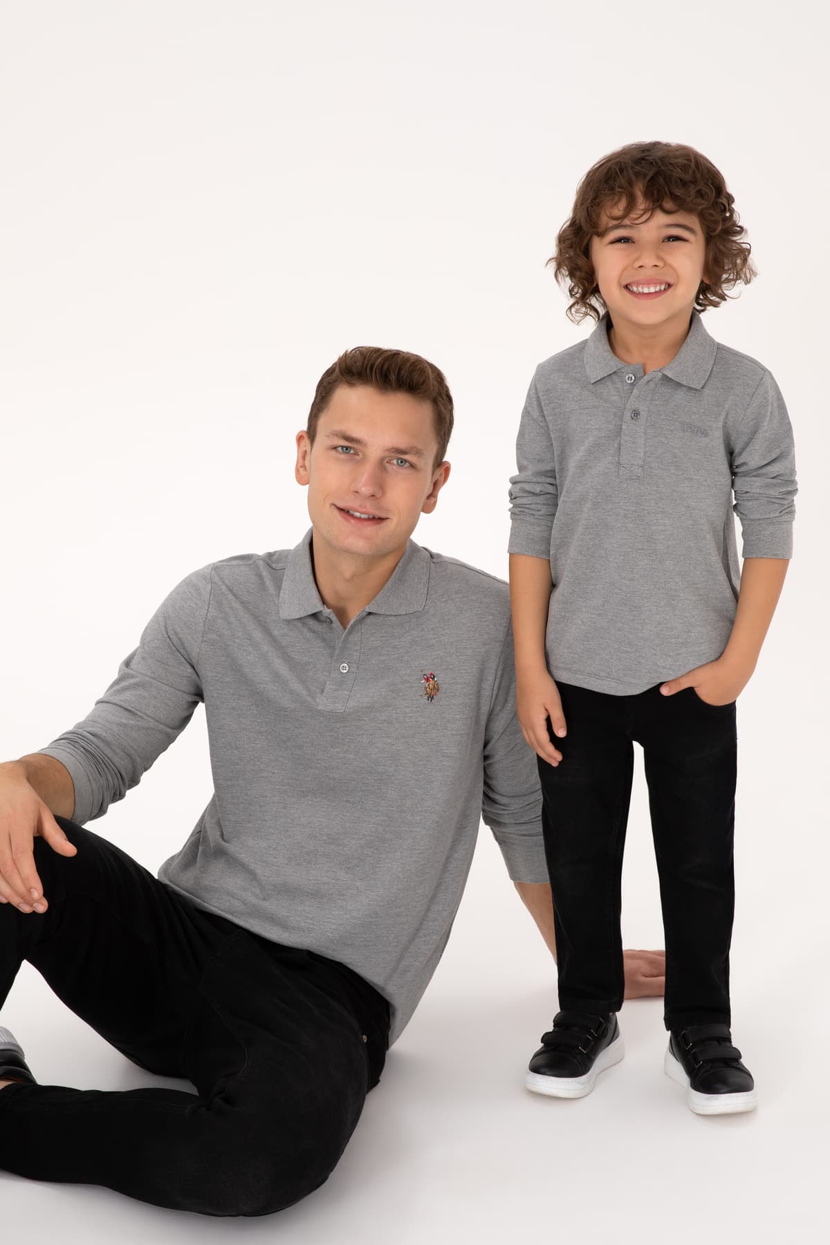 سوئیشرت مردانه U.S. Polo Assn. فیت معمولی یقه پولو خاکستری ملانژ مدل 50313772-VR086 سوئیشرت مردانه U.S. Polo Assn. فیت معمولی یقه پولو خاکستری ملانژ مدل 50313772-VR086