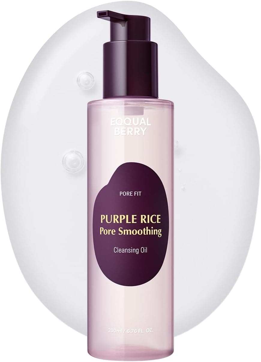 روغن پاککننده صورت EQQUALBERRY با برنج بنفش برای پاکسازی عمیق منافذ و جوشهای سرسیاه 6.76 fl.oz روغن پاککننده صورت EQQUALBERRY با برنج بنفش برای پاکسازی عمیق منافذ و جوشهای سرسیاه 6.76 fl.oz