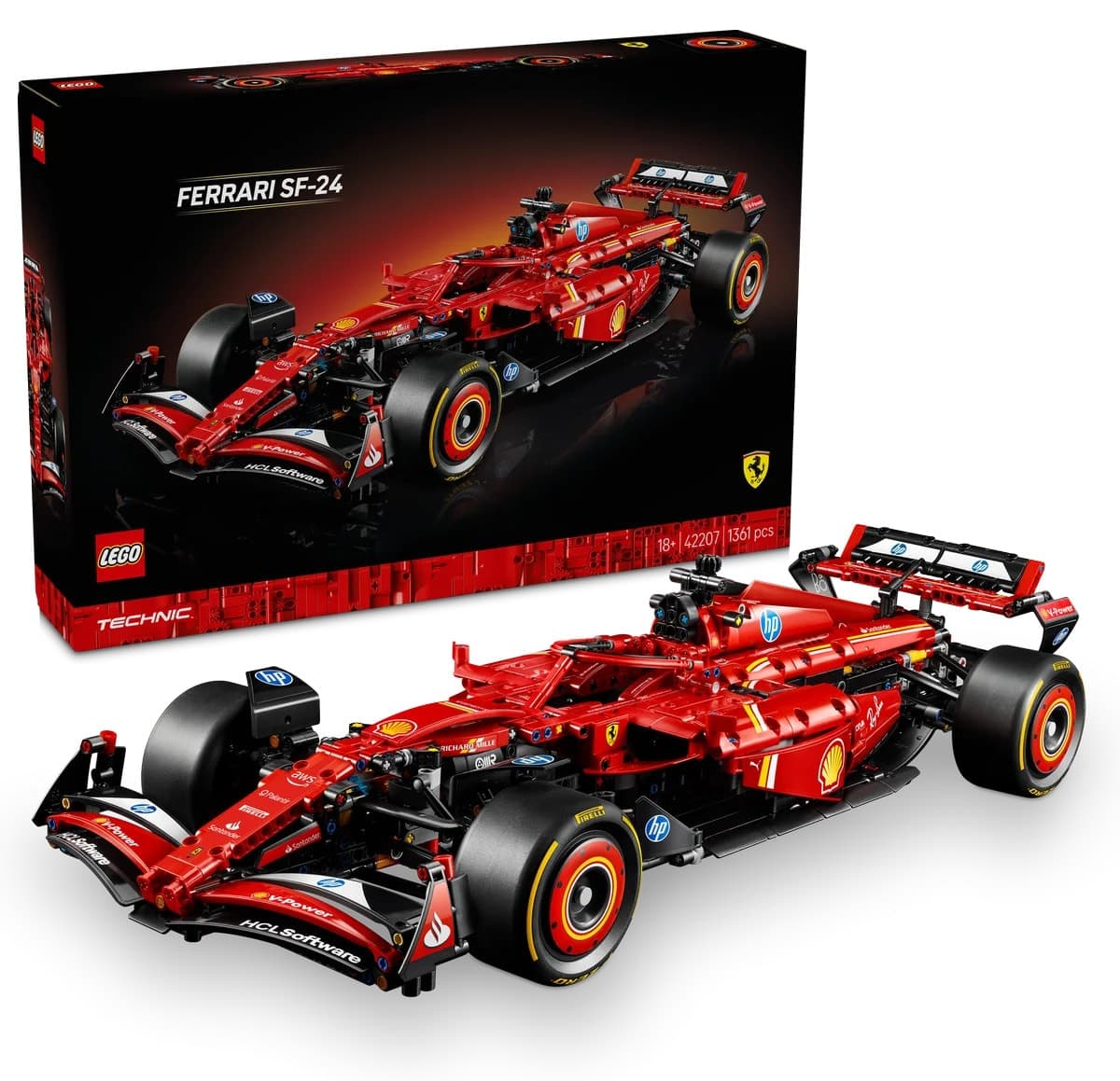 لگو Technic Ferrari SF-24 F1 ماشین مدل 42207 با 1361 قطعه لگو Technic Ferrari SF-24 F1 ماشین مدل 42207 با 1361 قطعه