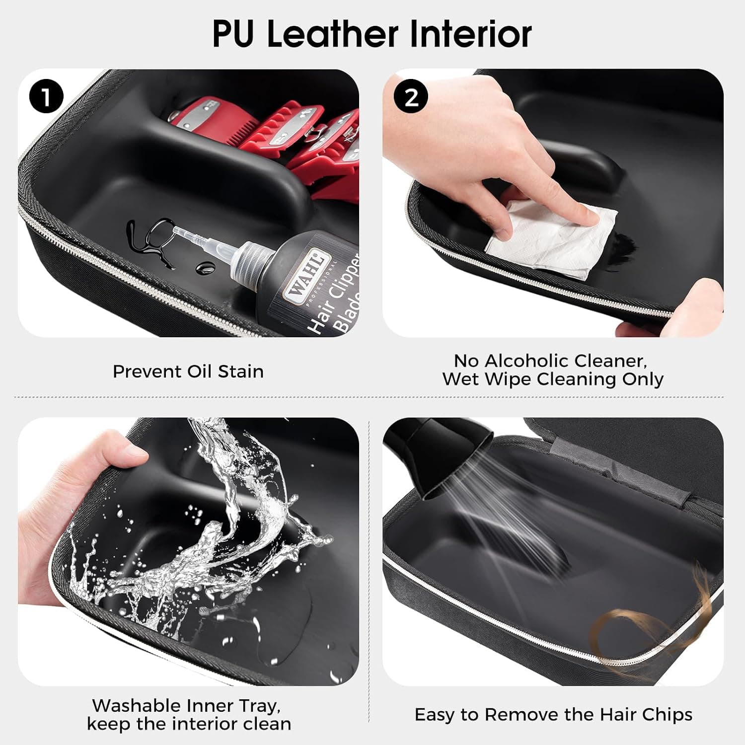 کیف آرایشگری مردانه ProCase سخت، قابل شستوشو و ضدروغن با سینی داخلی لغزنده کیف آرایشگری مردانه ProCase سخت، قابل شستوشو و ضدروغن با سینی داخلی لغزنده