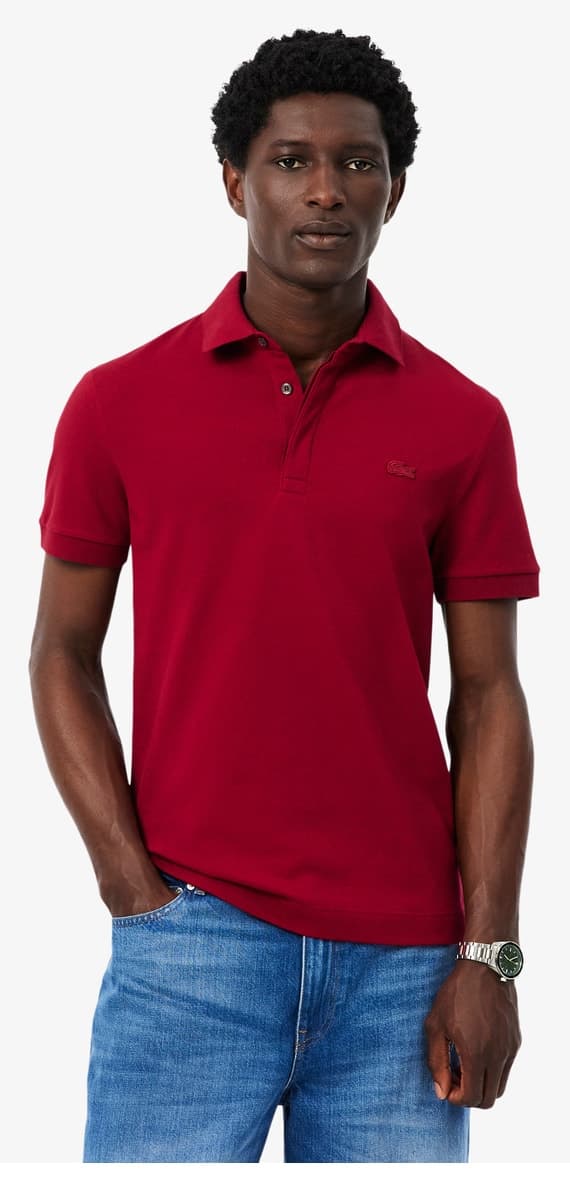پولوشرت مردانه Lacoste فیت معمولی رنگ زرشکی پولوشرت مردانه Lacoste فیت معمولی رنگ زرشکی