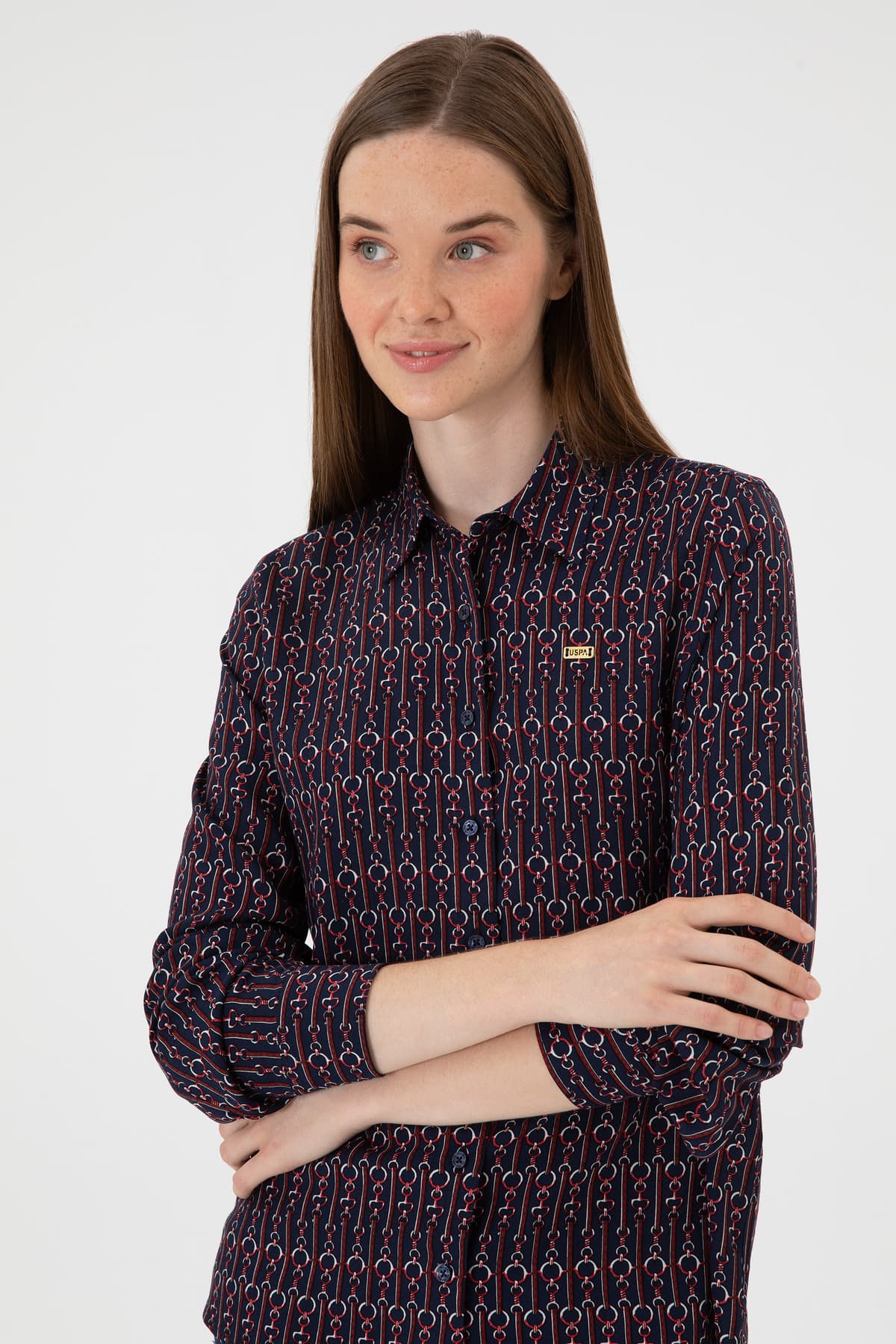پیراهن زنانه آستینبلند سرمهای U.S. Polo Assn. مدل 50316381-VR033 پیراهن زنانه آستینبلند سرمهای U.S. Polo Assn. مدل 50316381-VR033