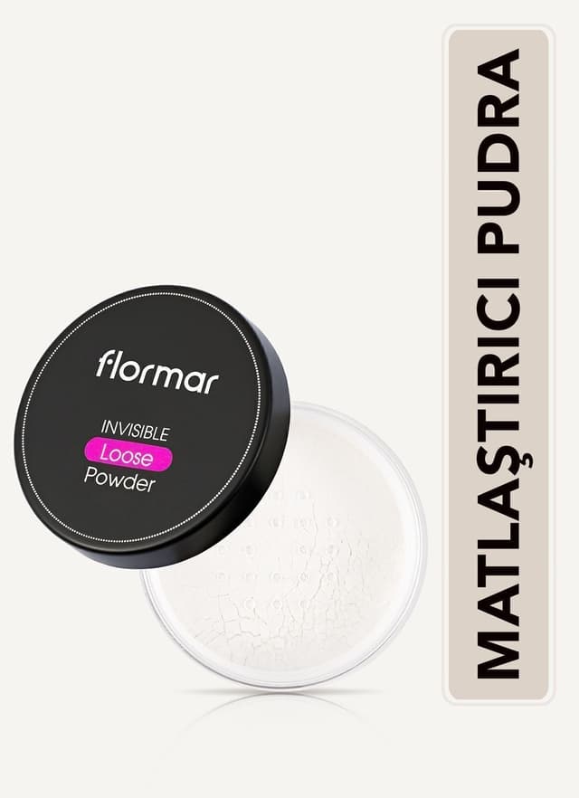پودر تثبیتکننده شفاف و مات Flormar Invisible Loose Powder مدل 001 پودر تثبیتکننده شفاف و مات Flormar Invisible Loose Powder مدل 001
