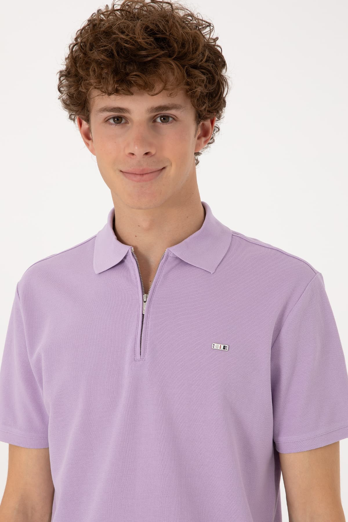 تیشرت مردانه U.S. Polo Assn. فیت معمولی زیپدار یاسی مدل 50306836-VR034 تیشرت مردانه U.S. Polo Assn. فیت معمولی زیپدار یاسی مدل 50306836-VR034