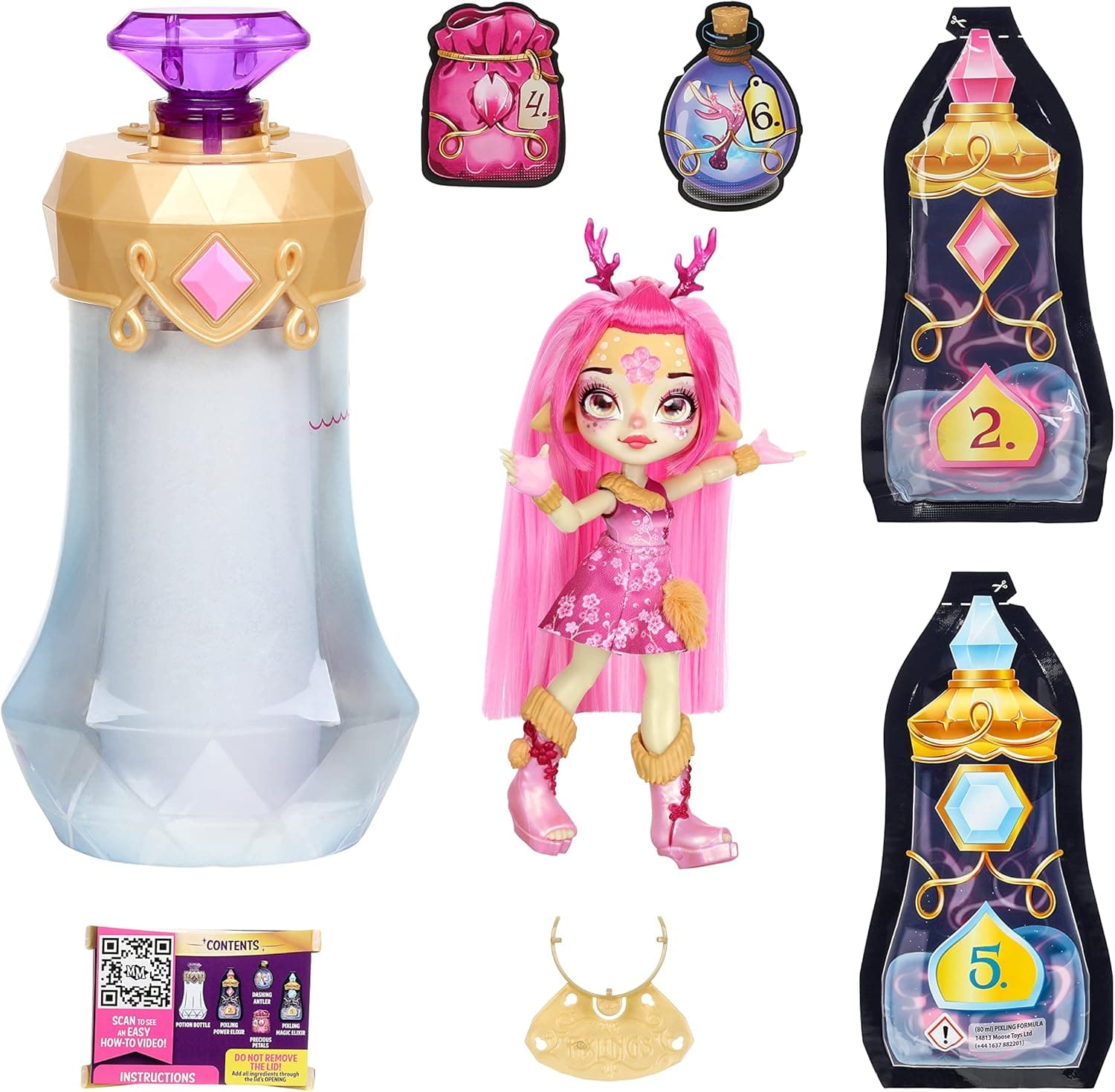 عروسک آهوی کوچک Magic Mixies صورتی مدل Pixlings عروسک آهوی کوچک Magic Mixies صورتی مدل Pixlings