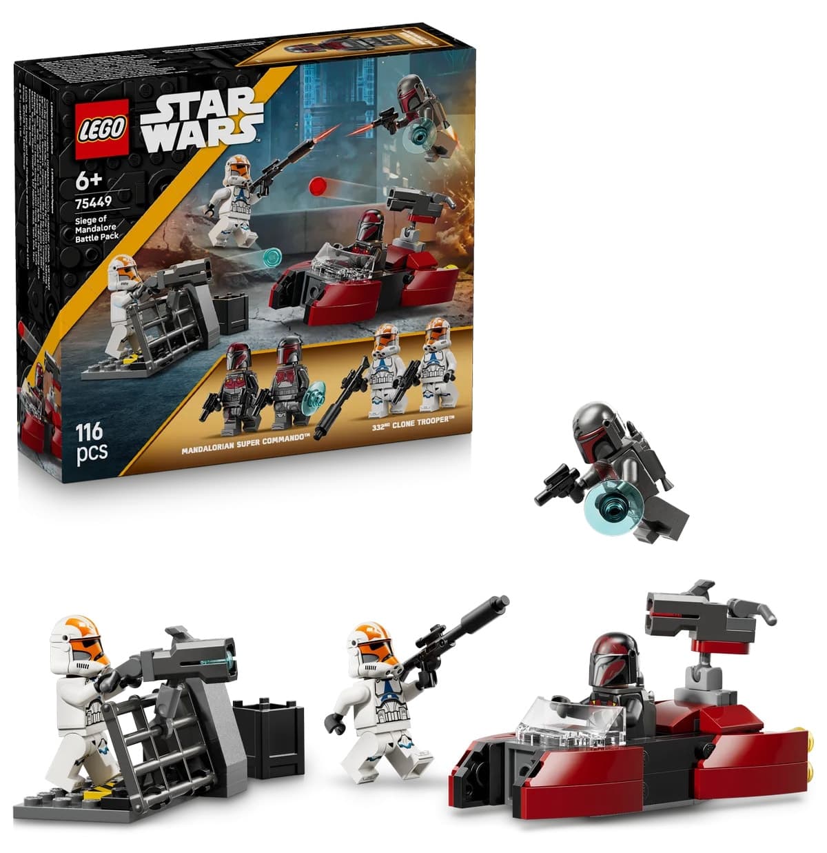 لگو Star Wars بسته نبرد محاصره Mandalore مدل 75449 با 116 قطعه لگو Star Wars بسته نبرد محاصره Mandalore مدل 75449 با 116 قطعه