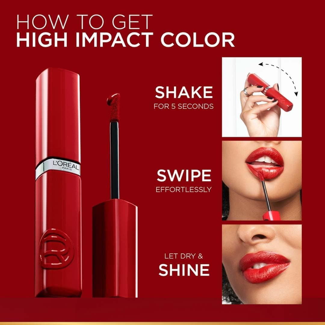 رژ لب مایع براق L'Oreal Paris Infaillible Laque Resistance مدل 550 Noir Cherry رژ لب مایع براق L'Oreal Paris Infaillible Laque Resistance مدل 550 Noir Cherry