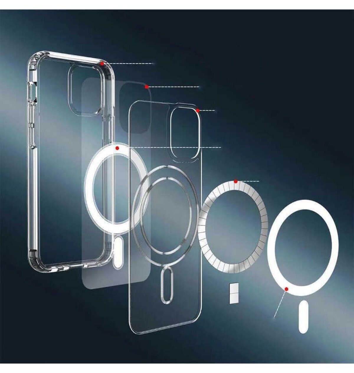 قاب Fibaks iPhone 14 Pro Max مگسیف شارژ بیسیم سخت شفاف ضدضربه قاب Fibaks iPhone 14 Pro Max مگسیف شارژ بیسیم سخت شفاف ضدضربه