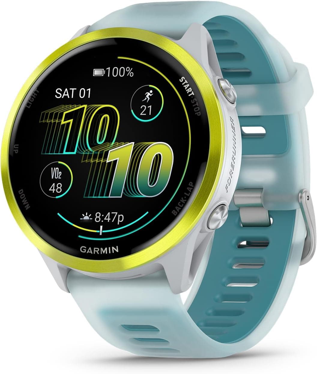 ساعت Garmin مدل Forerunner 570-47 mm زرد و فیروزهای ساعت Garmin مدل Forerunner 570-47 mm زرد و فیروزهای