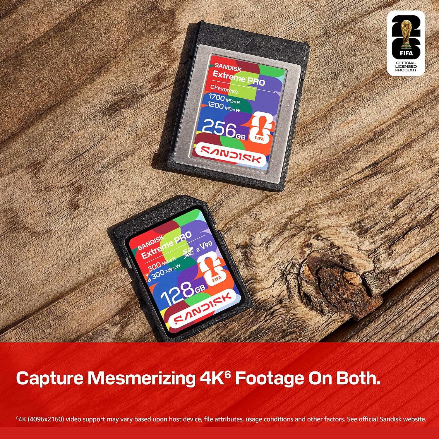 کارت حافظه SD 128GB UHS-II SANDISK نسخه جام جهانی 2026 مدل SDSDXDM-128G-GN4IH کارت حافظه SD 128GB UHS-II SANDISK نسخه جام جهانی 2026 مدل SDSDXDM-128G-GN4IH